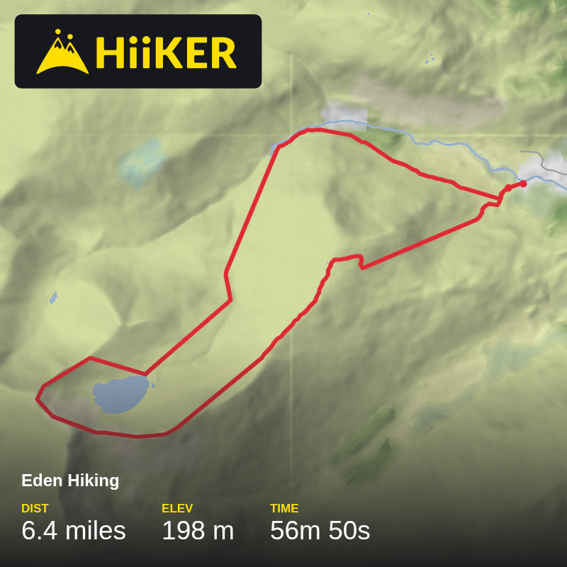 A map preview of the recording Helvellyn from Gillside campsite .