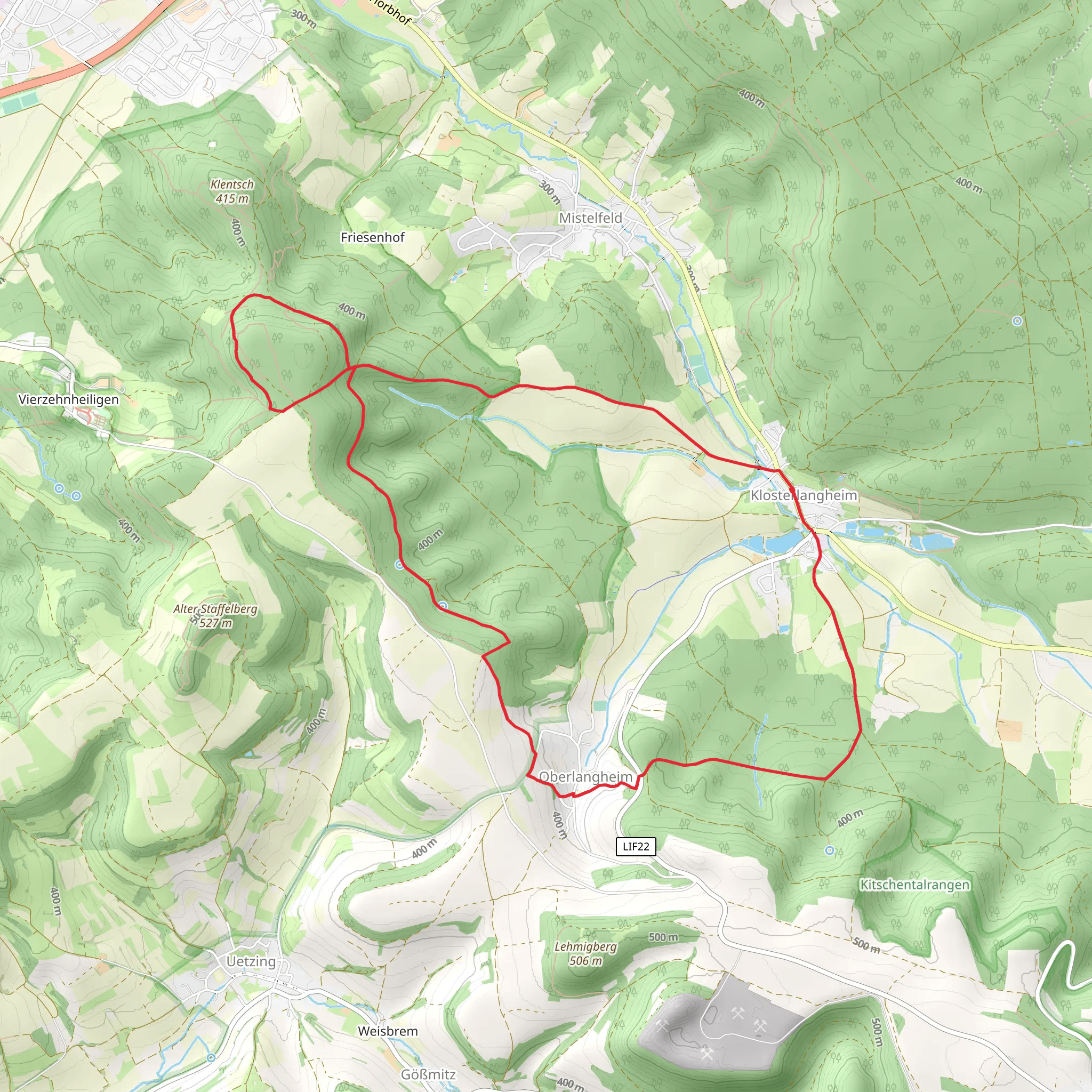 Lehmenbrunnen Rundweg and Jubilaeumsweg mobile static map