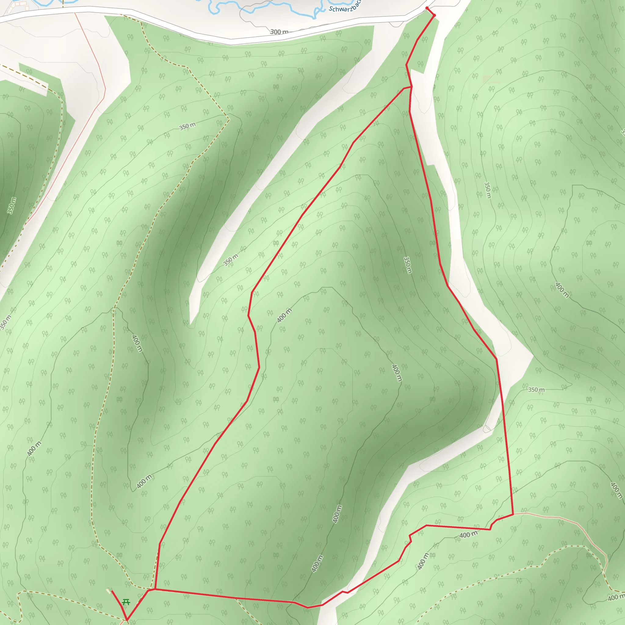 Mittelberg and Heinrich Cotta Gedenlstein Loop mobile static map