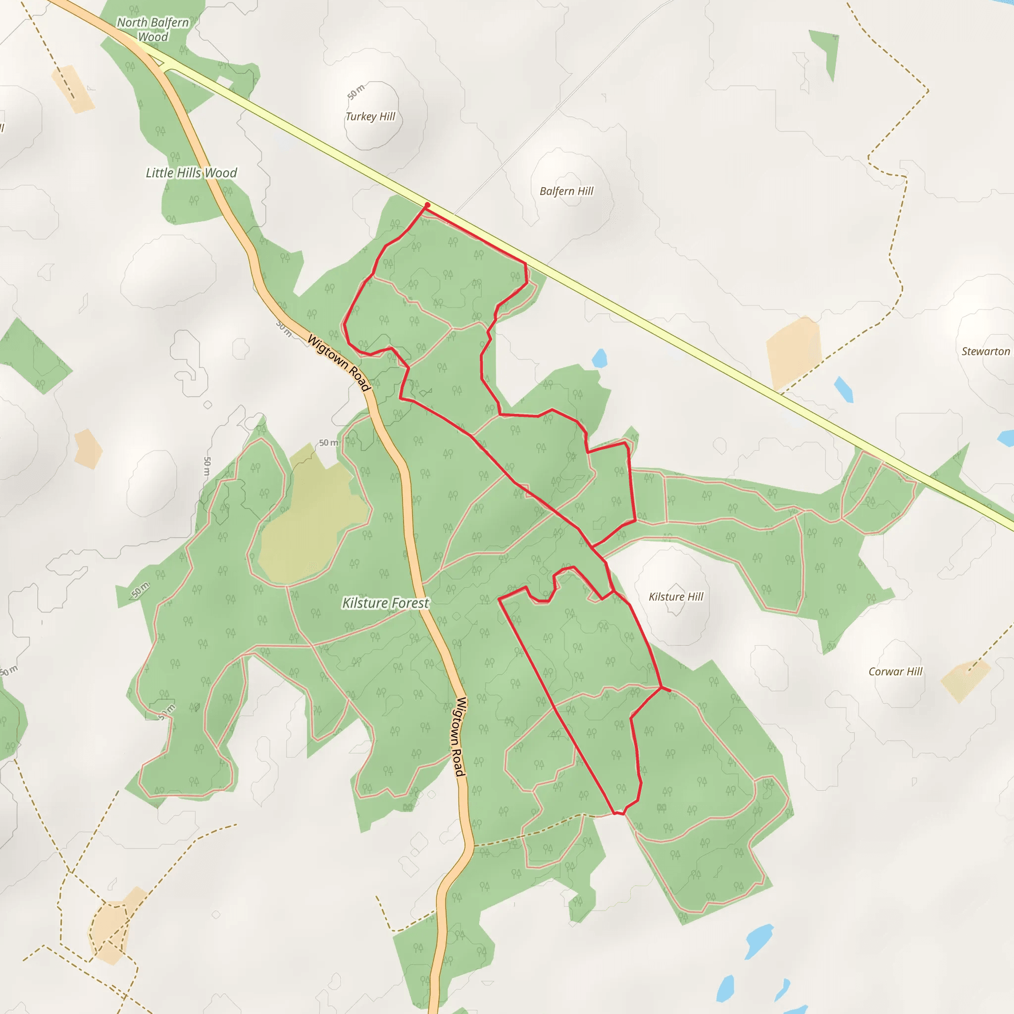 Red Deer Loop Trail mobile static map