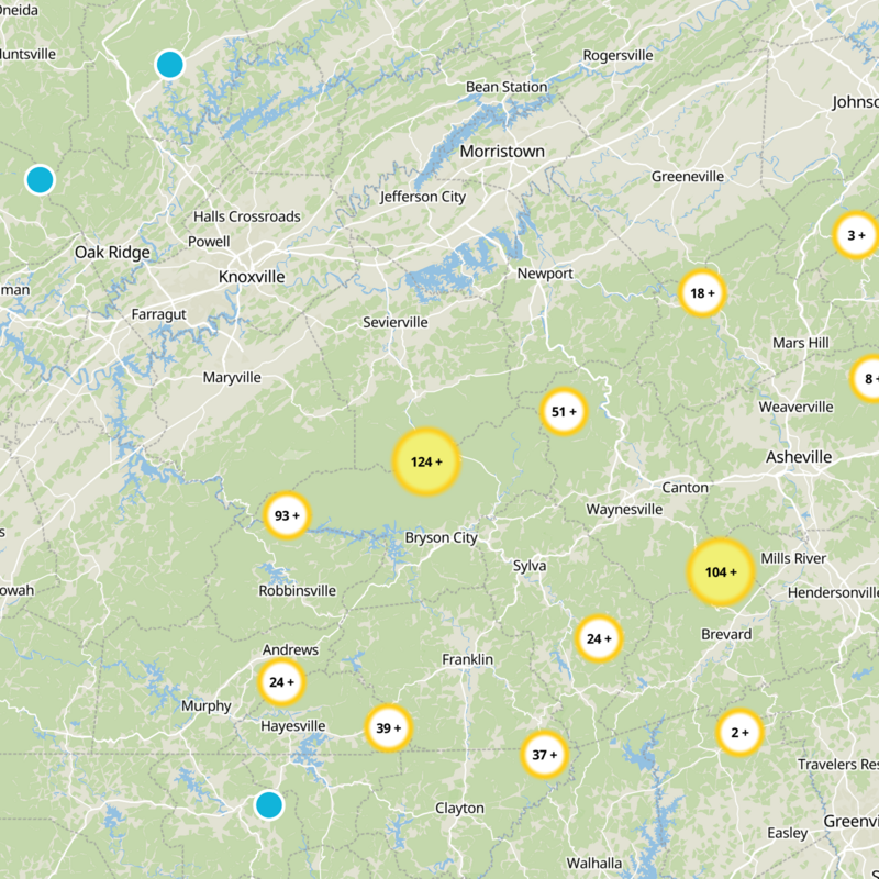 Sevier County Static Map