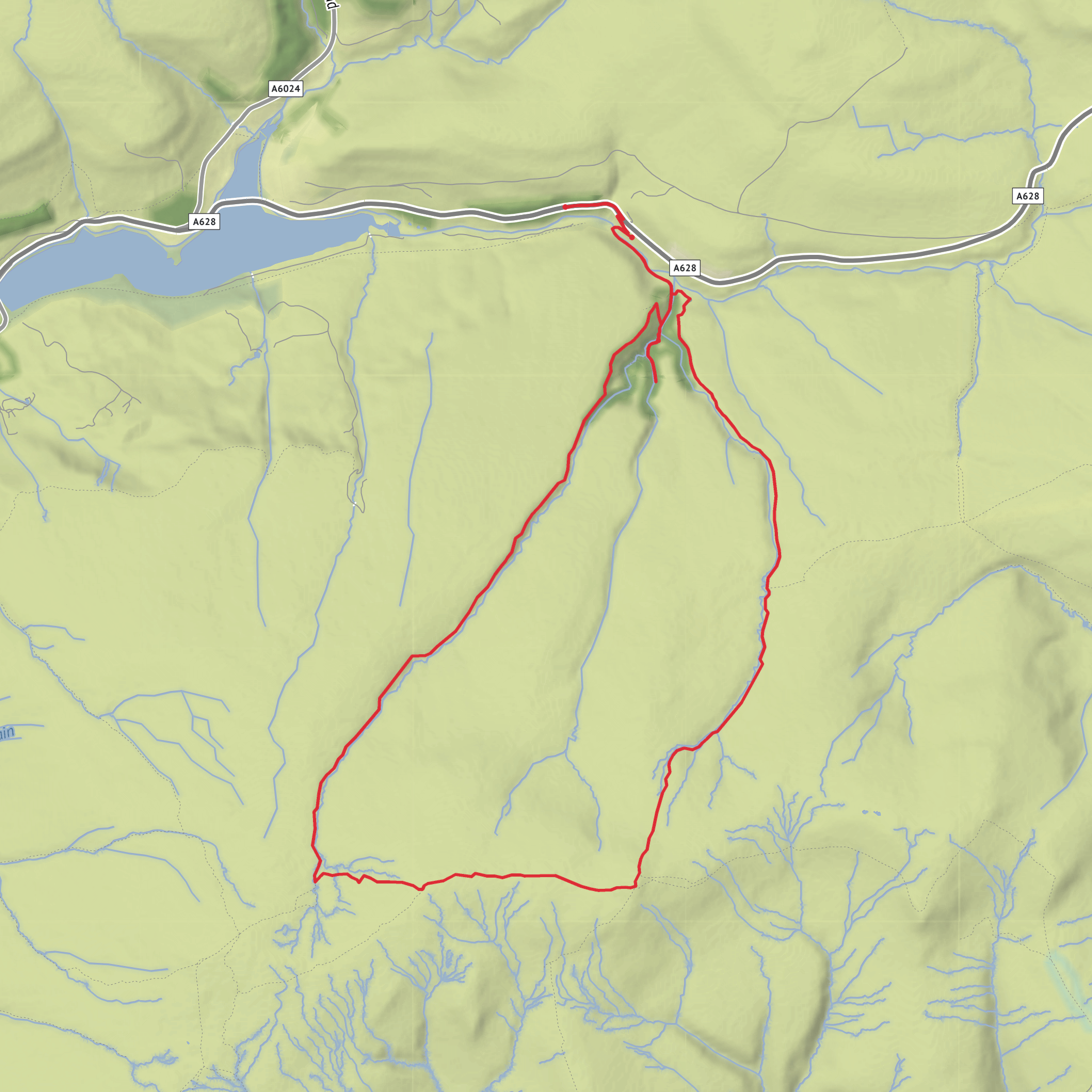 middle black clough and bleaklow stones mobile static map