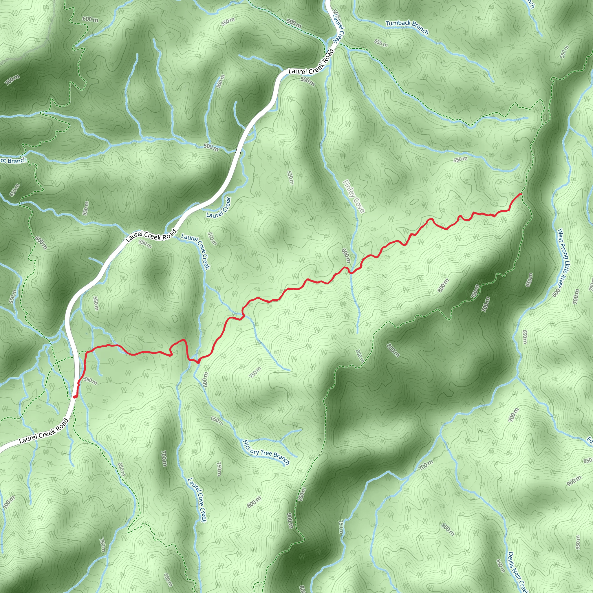 Finley Cane Trail mobile static map