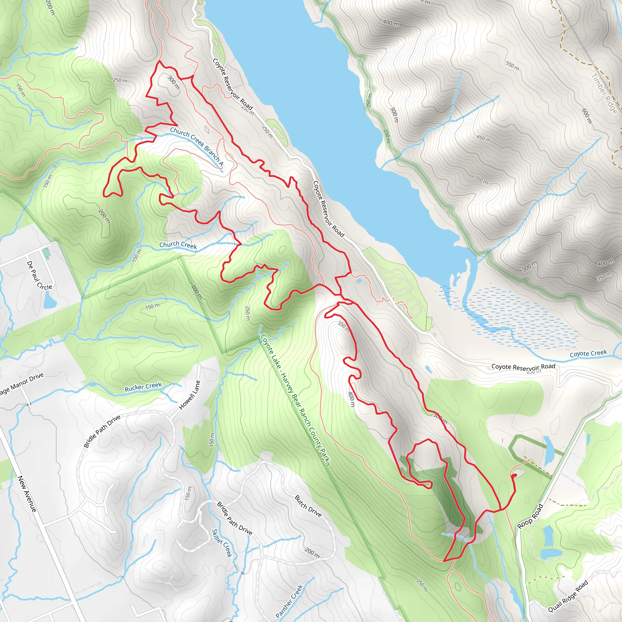 Coyote Ridge Trail, Mummy Mountain Trail and Gaviota Loop Trail mobile static map