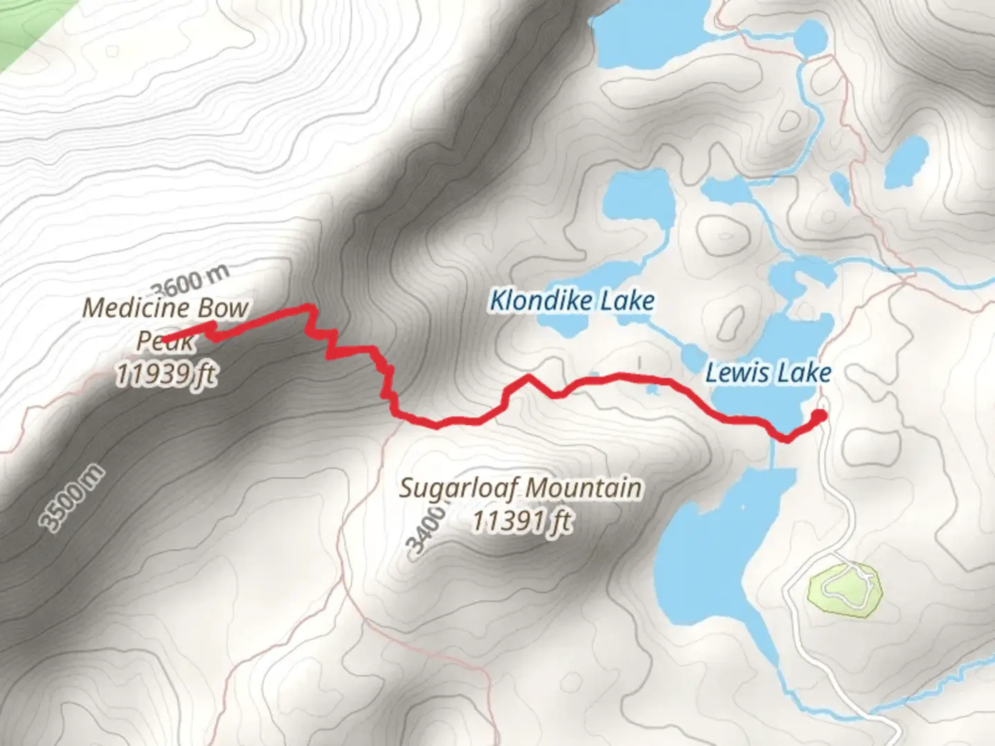 An image depicting the trail Medicine Bow Peak Trail and its surrounding area.