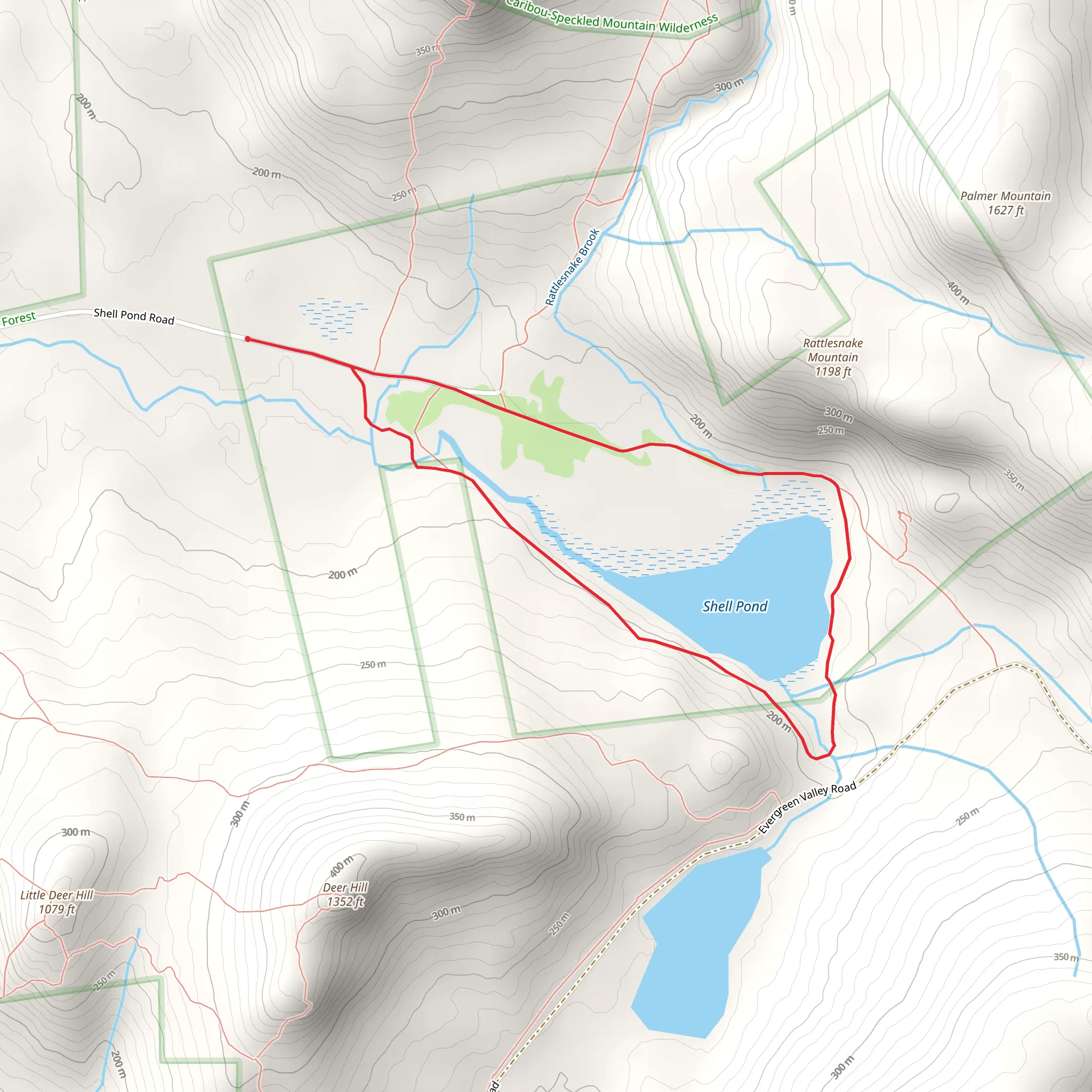 Shell Pond Loop mobile static map