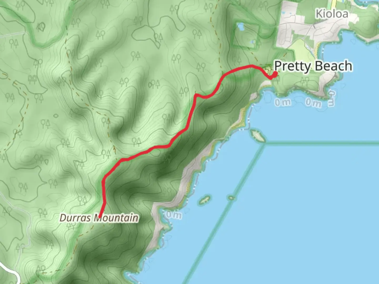 An image depicting the trail Pretty Beach to Durras Mountain Track and its surrounding area.