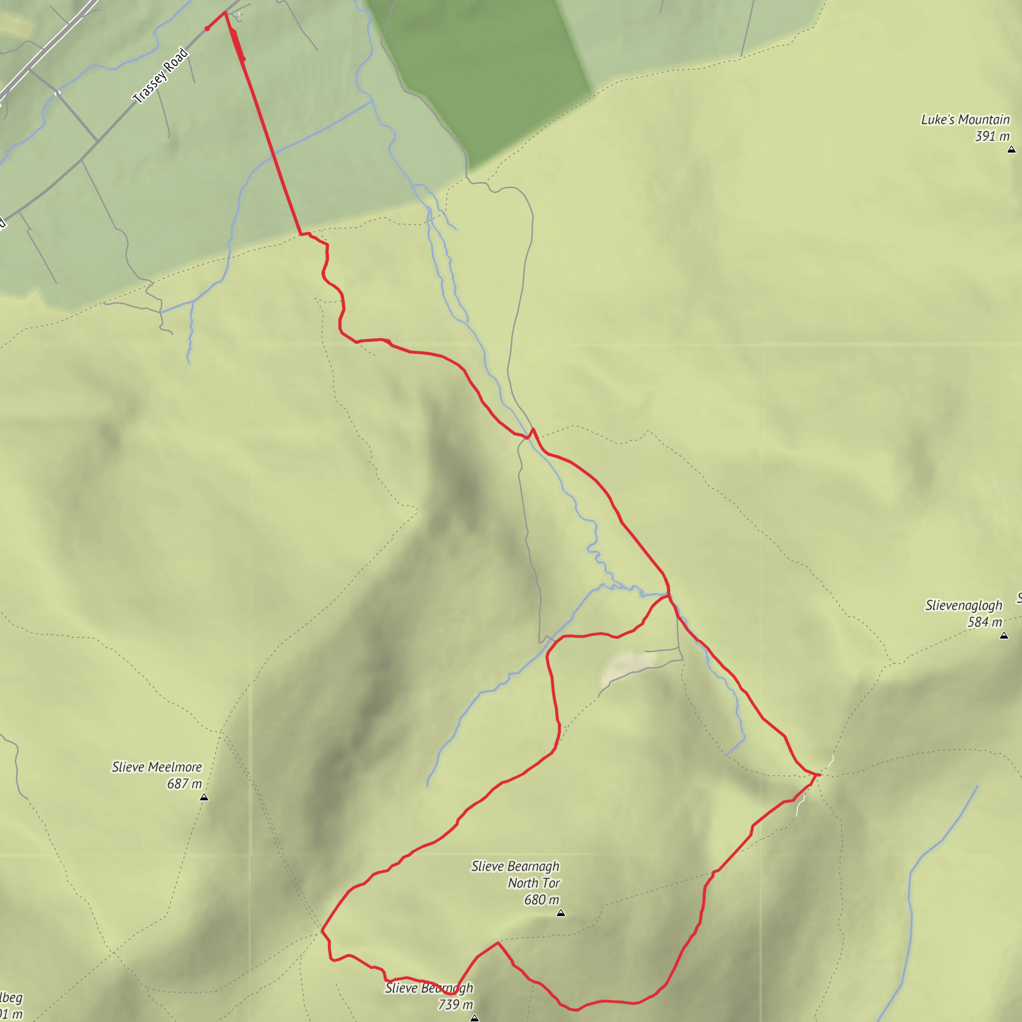 Hike from meelmore lodge mobile static map