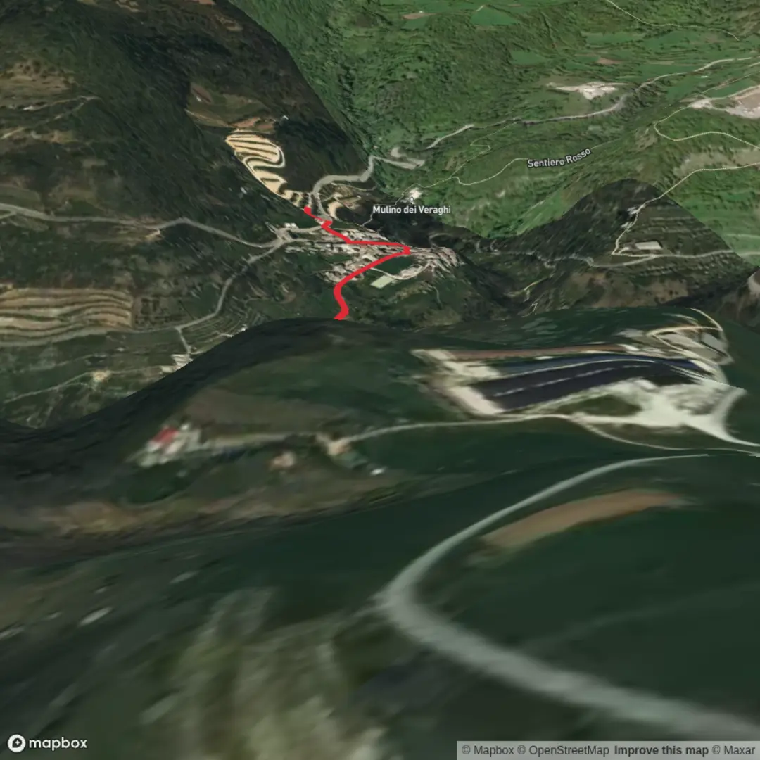 An image depicting the trail Parco Della Cascata and its surrounding area.