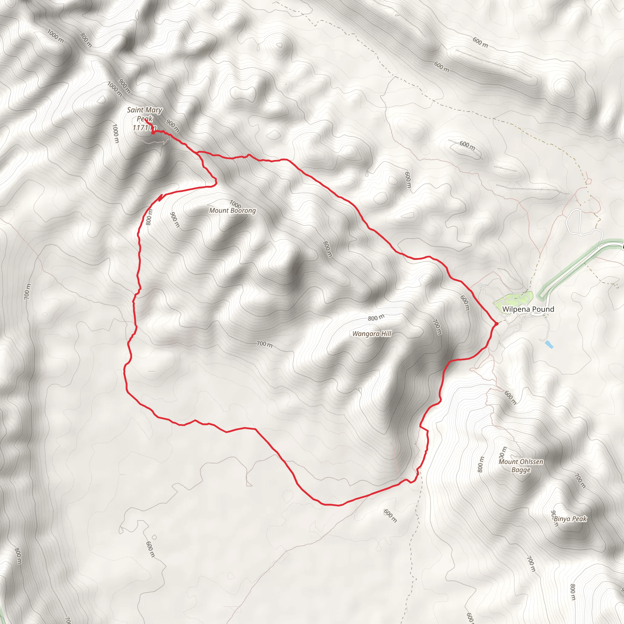 St Mary Peak Hike mobile static map