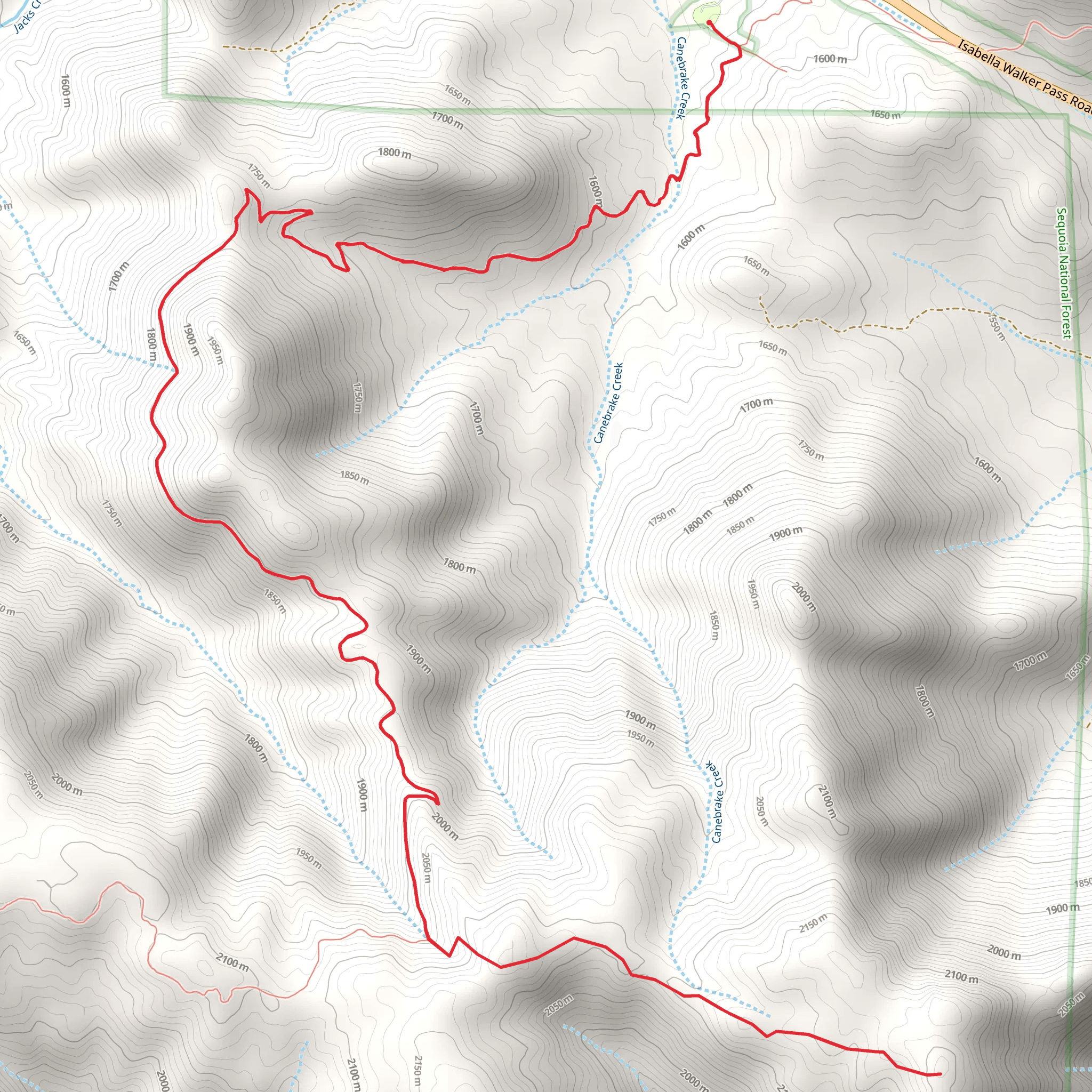 Scodie Mountains via Pacific Crest Trail mobile static map