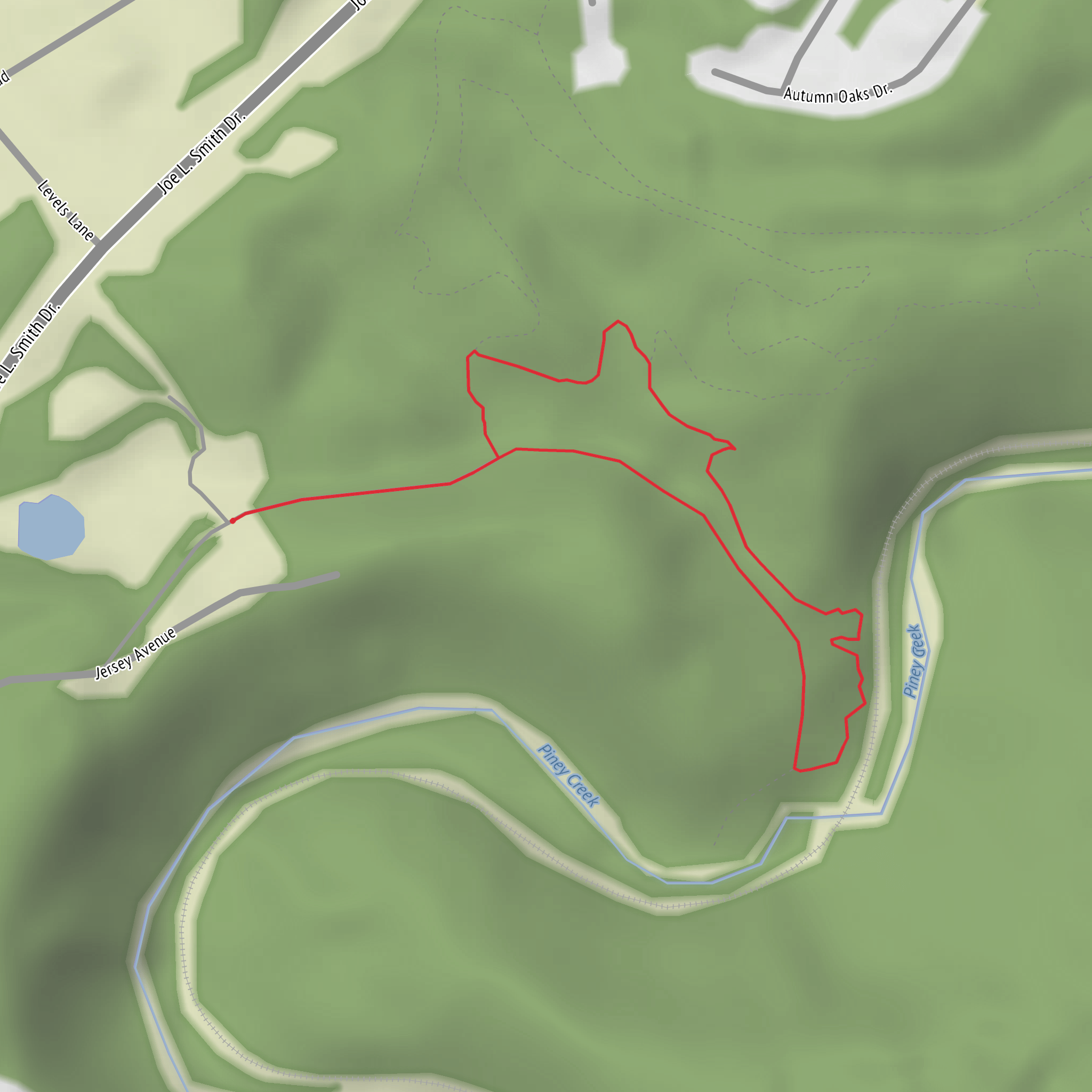 Mill Branch Trail and Beckley Mill Trail mobile static map
