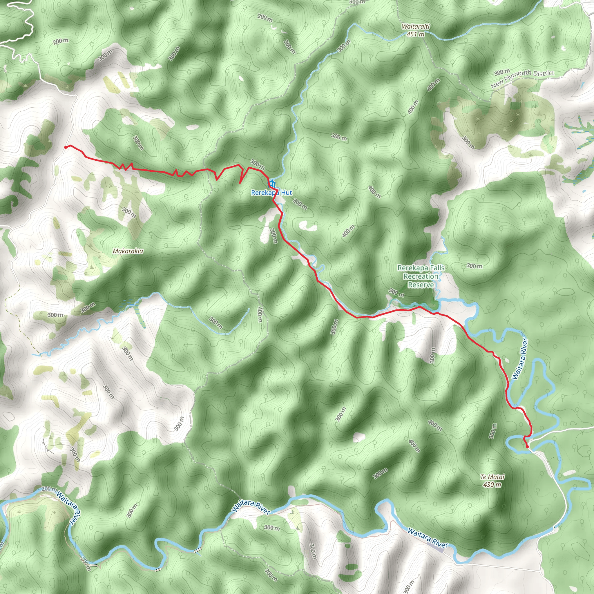 Rerekapa Track mobile static map