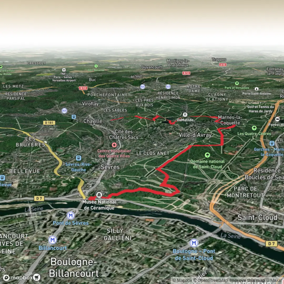 An image depicting the trail Parc Nautique de l'Ile de Monsieur and its surrounding area.