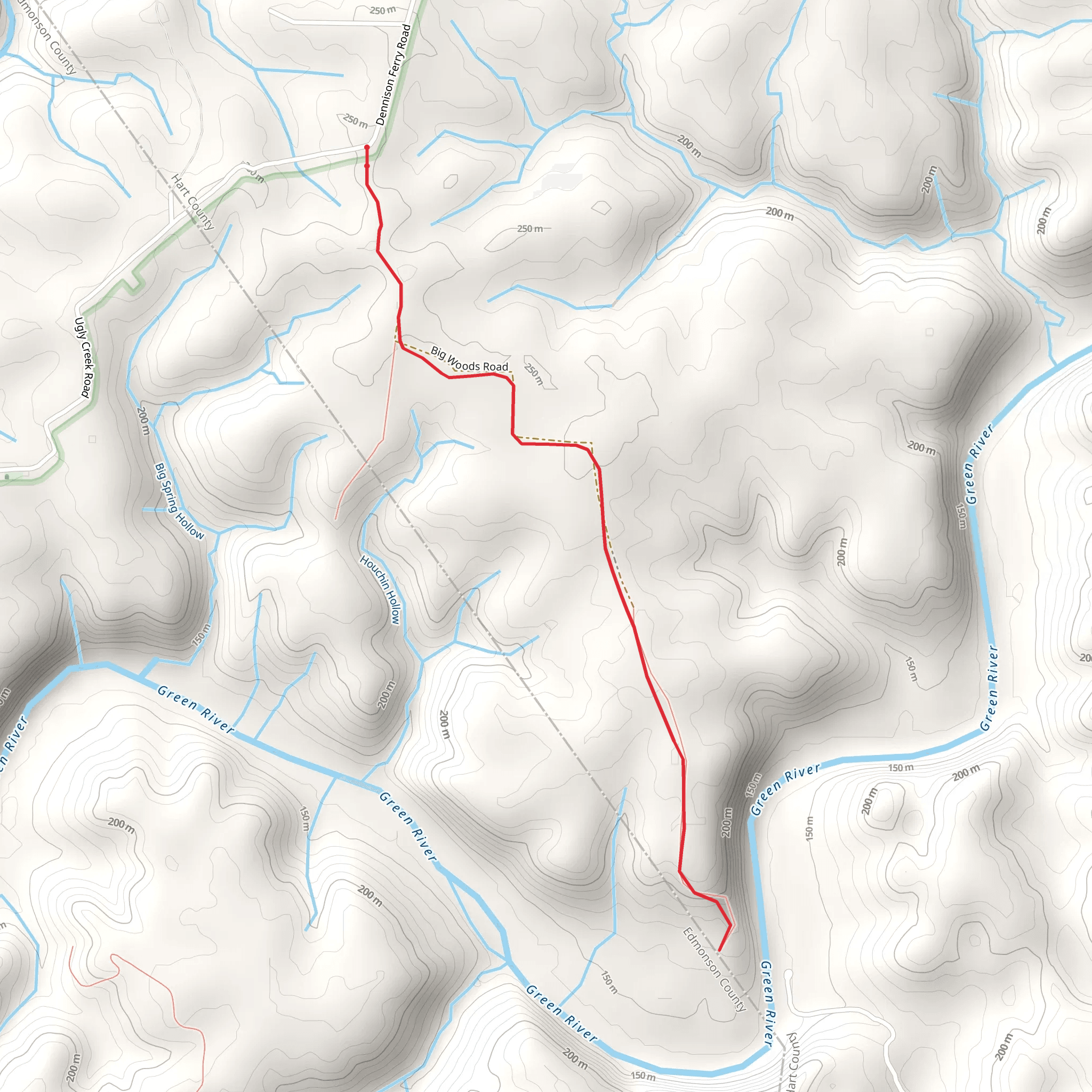 White Oak Trail mobile static map