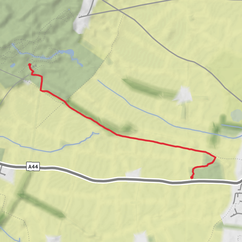 A map preview of the recording Cotswold Walking.