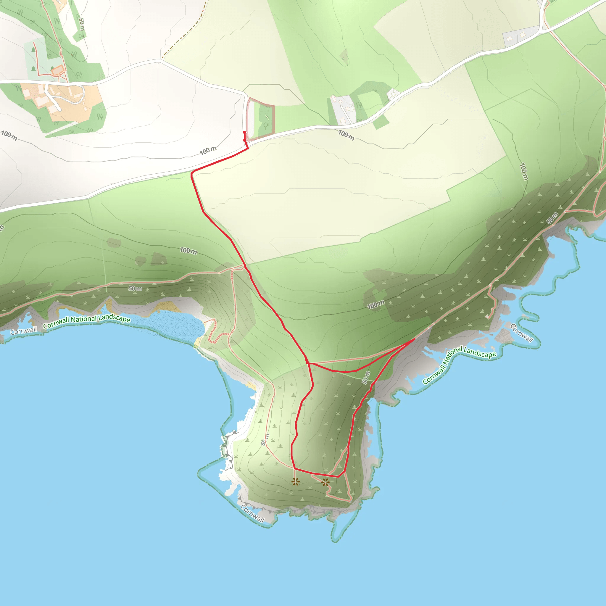 Pencarrow Head Short Walk mobile static map