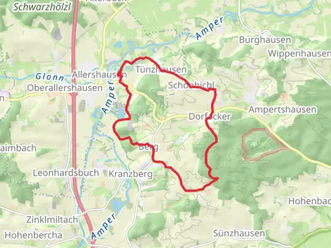 Abschnittswall, Sauberg and Tunzhausen Loop