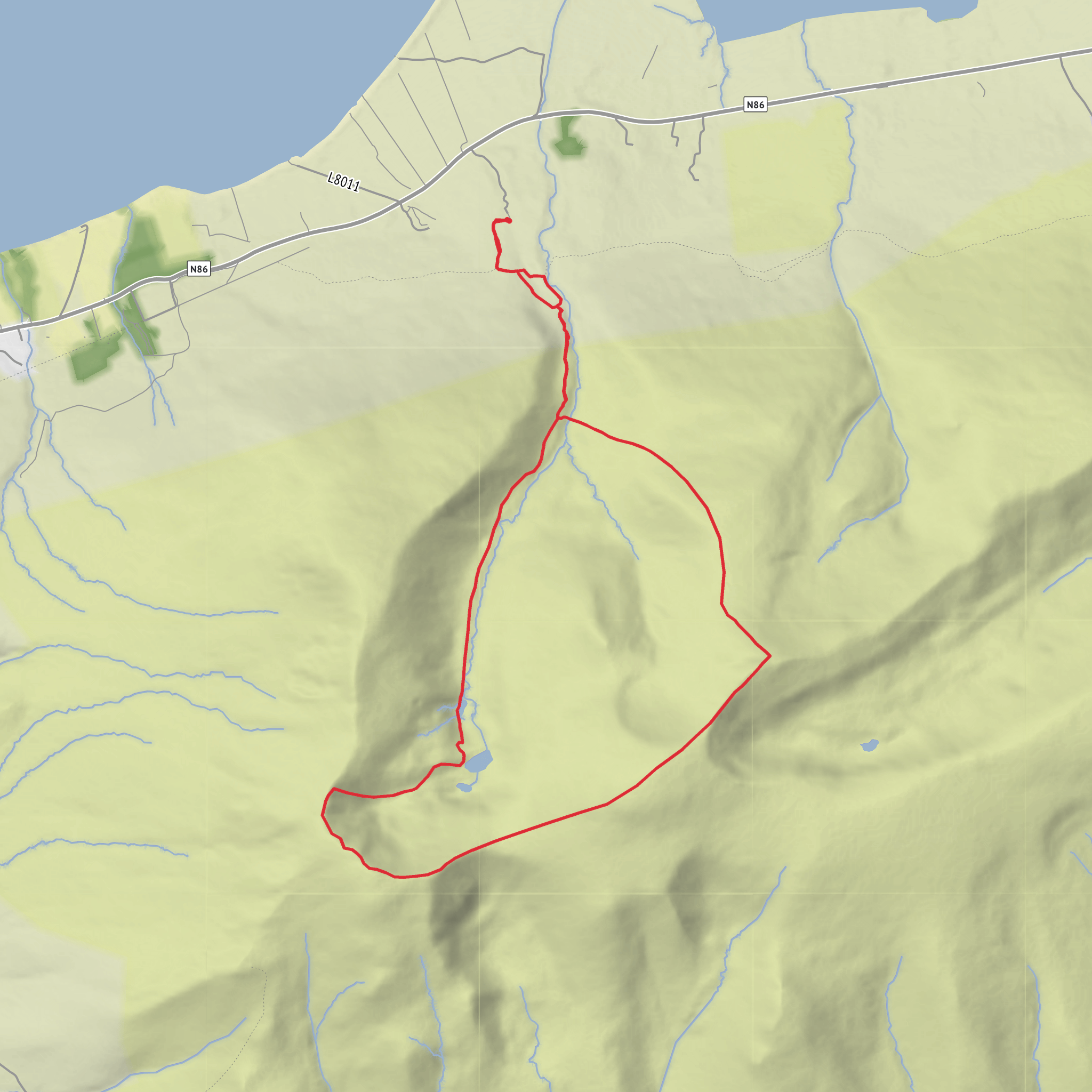 Caherconree and Baurtregaum Mountain Loop mobile static map
