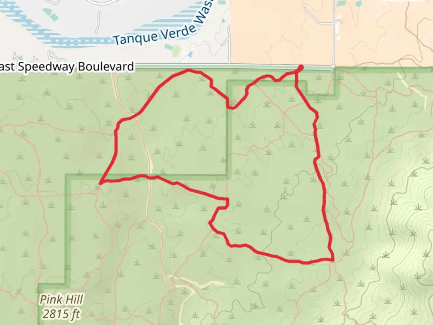 An image depicting the trail Shantz, Vanover and WildHorse Loop Trail and its surrounding area.
