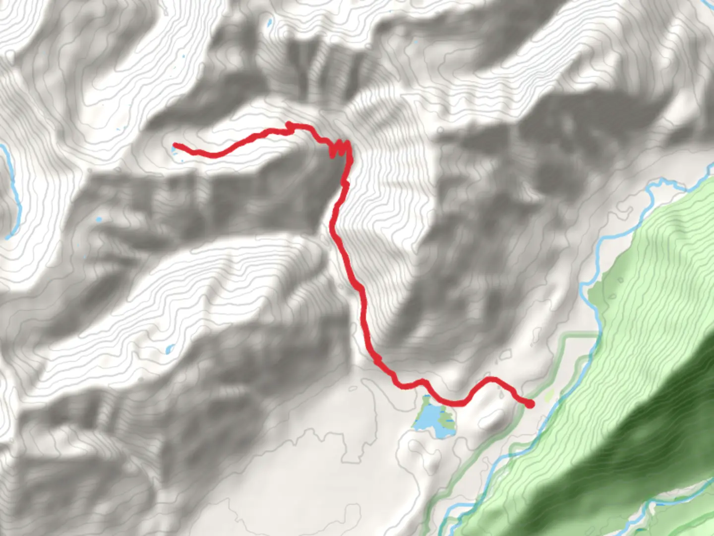 An image depicting the trail Big Creek Trail and its surrounding area.