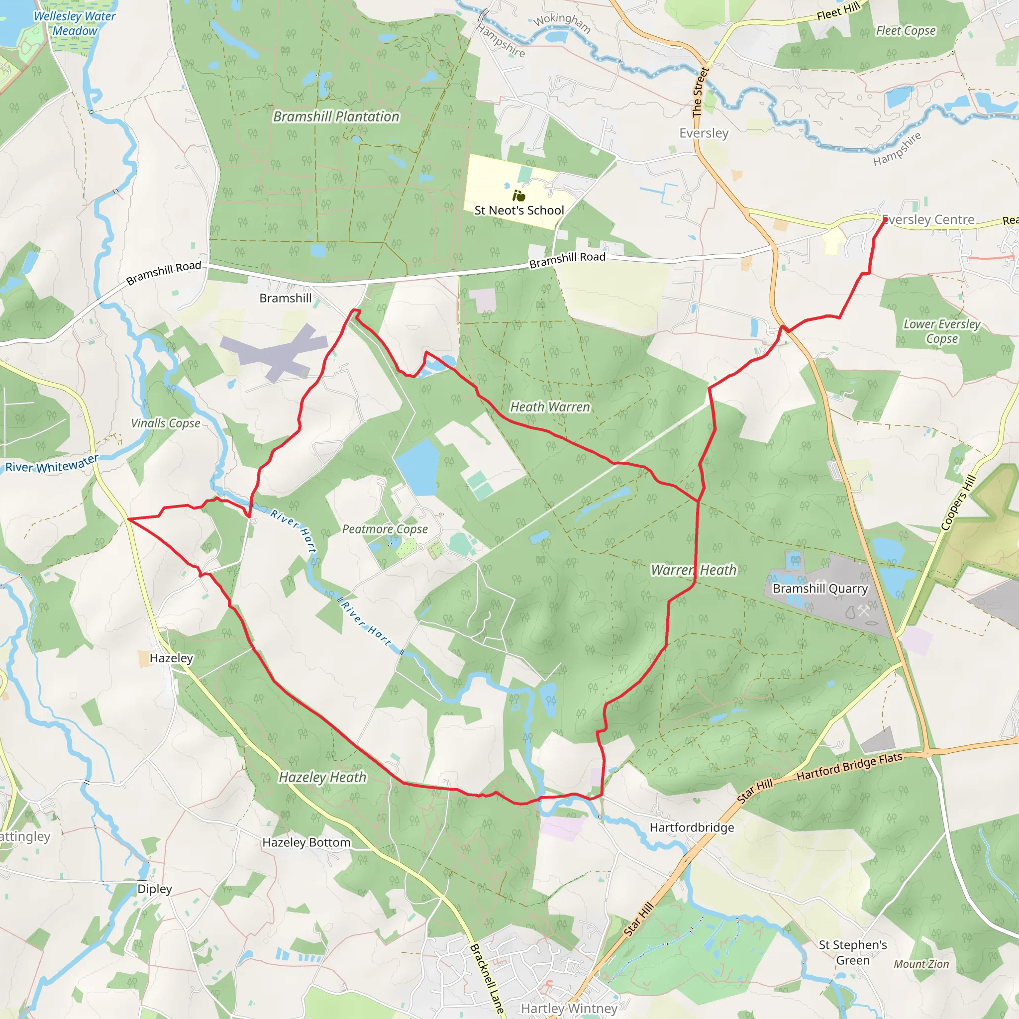 Bramshill Forest mobile static map