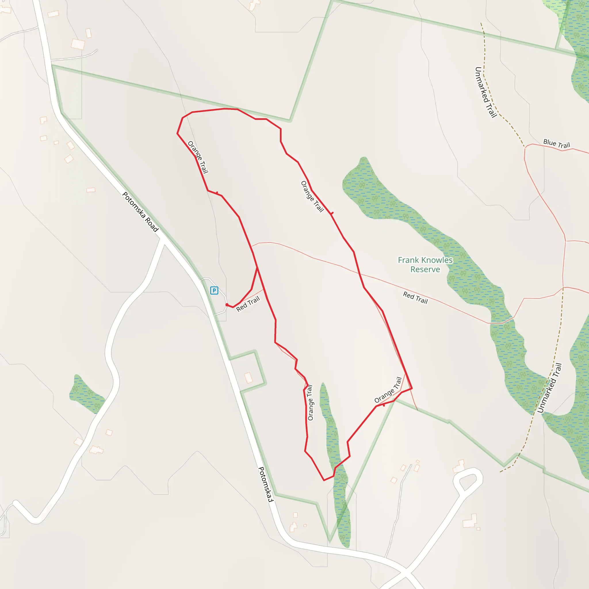 Orange Trail Loop from Potomska Road mobile static map
