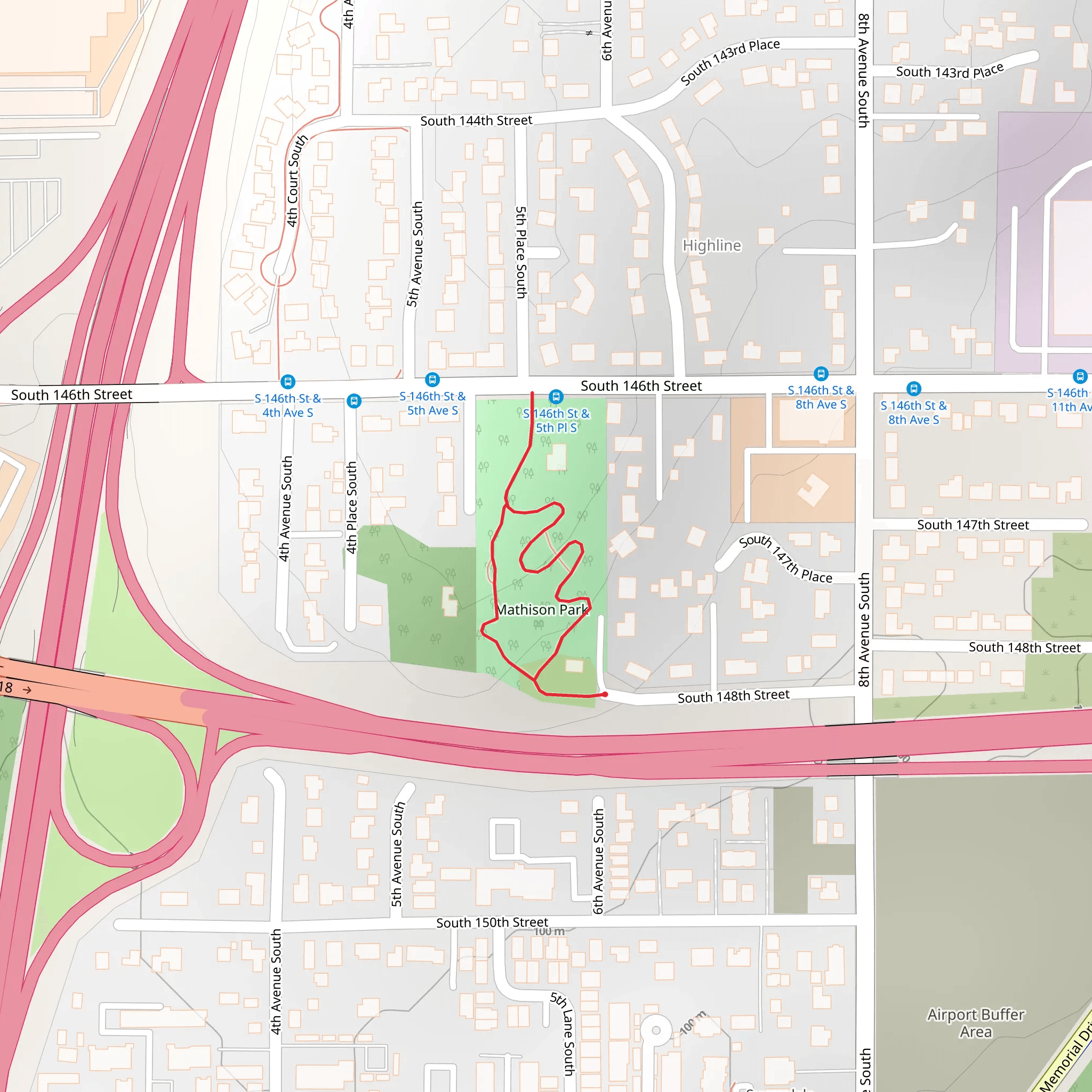 Mathison Park Loop mobile static map