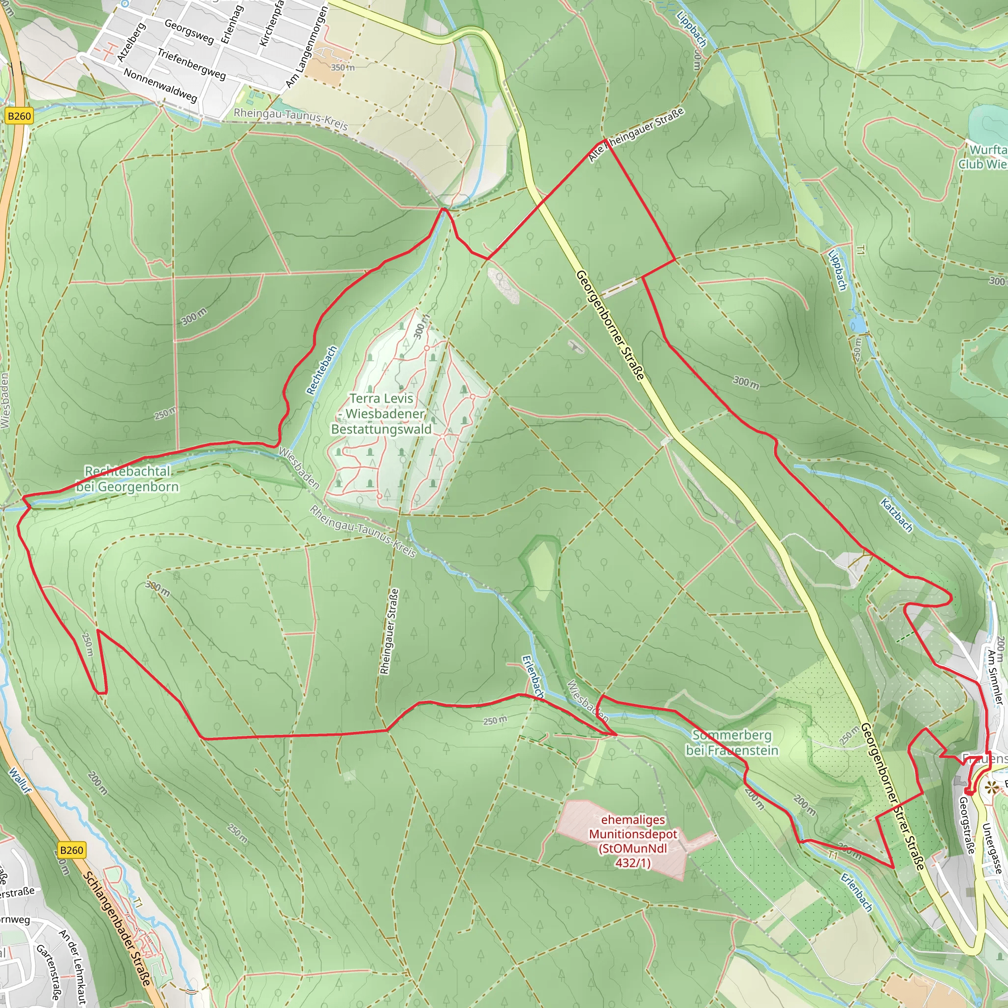 Sommerberg bei Frauenstein via Alte Rheingauser Strasse mobile static map