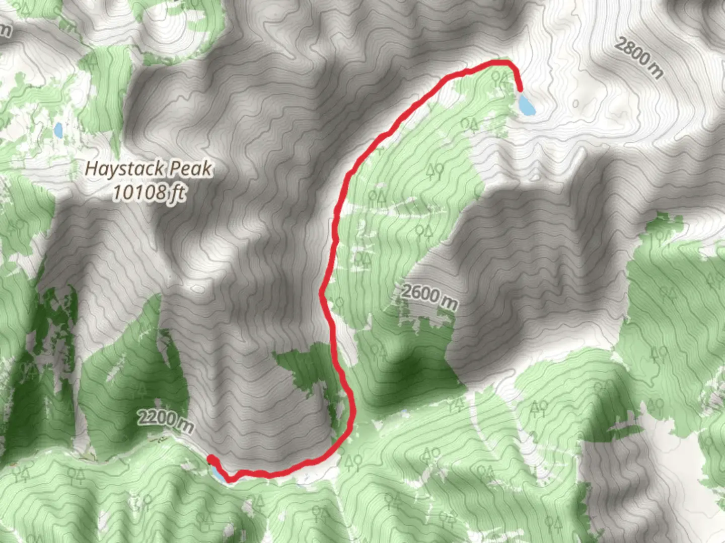 An image depicting the trail North Fork via White Creek Trail and its surrounding area.