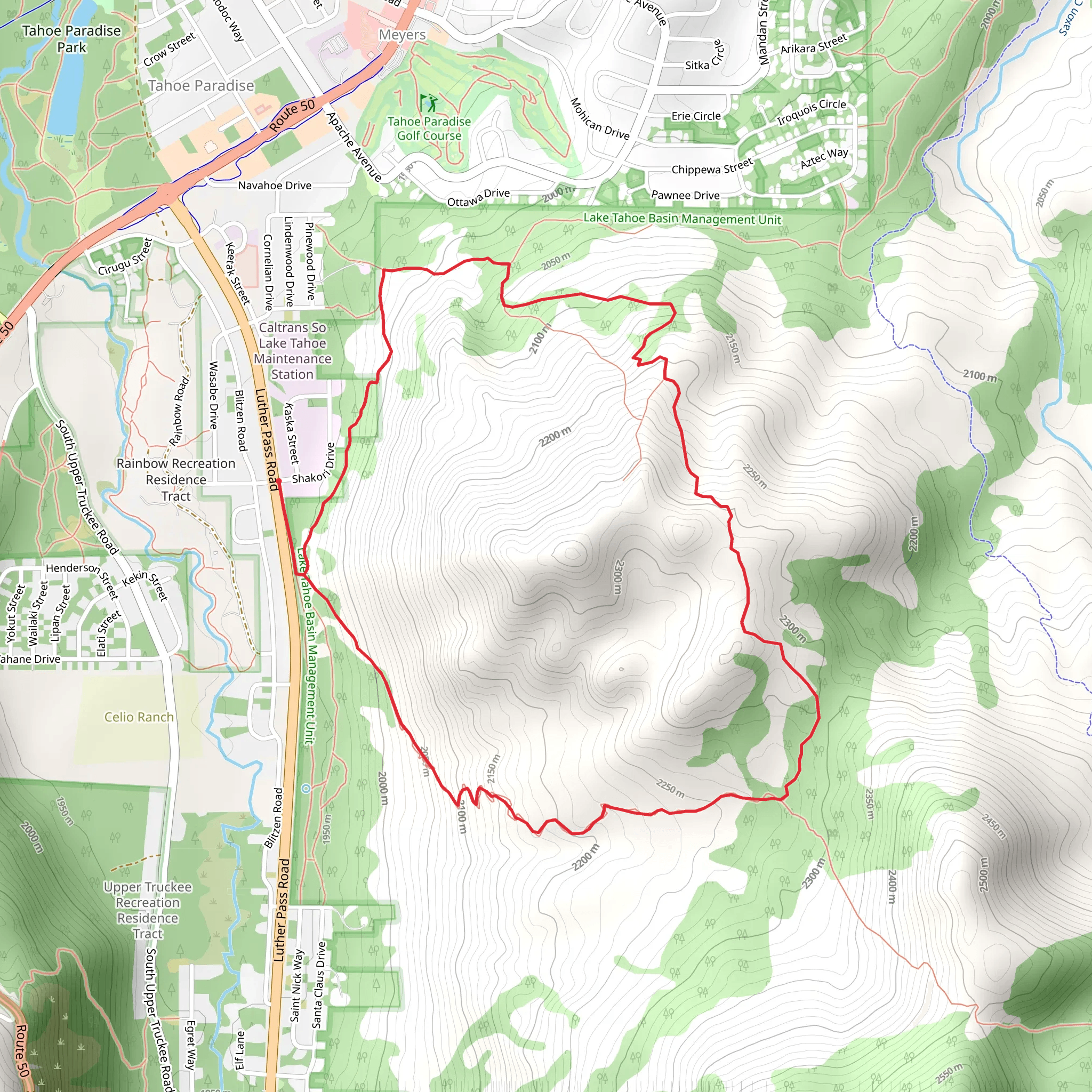 Warr Trail, Cowboy Traverse and Saxon Connector Loop mobile static map