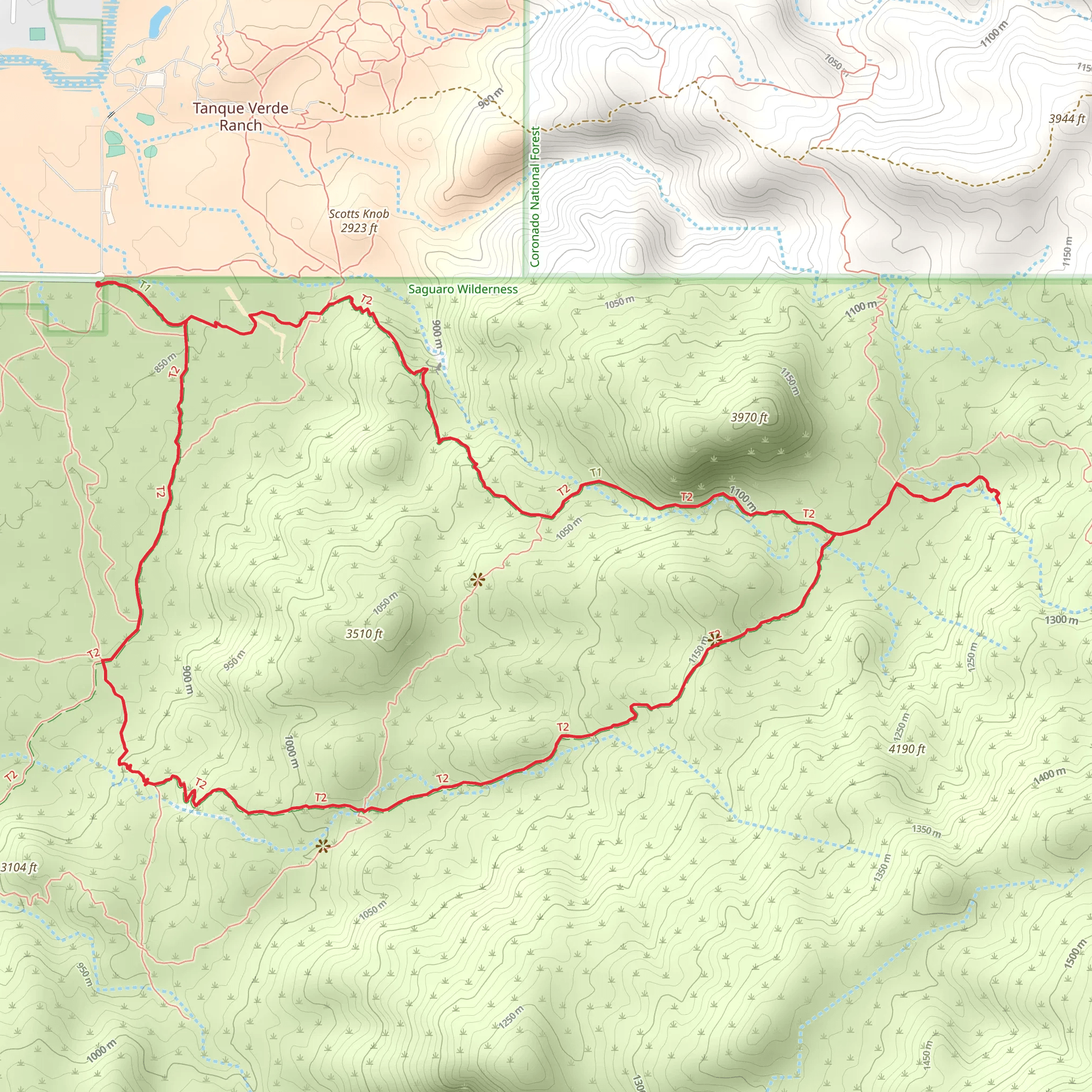 Garwood Trail and Douglas Spring Loop mobile static map