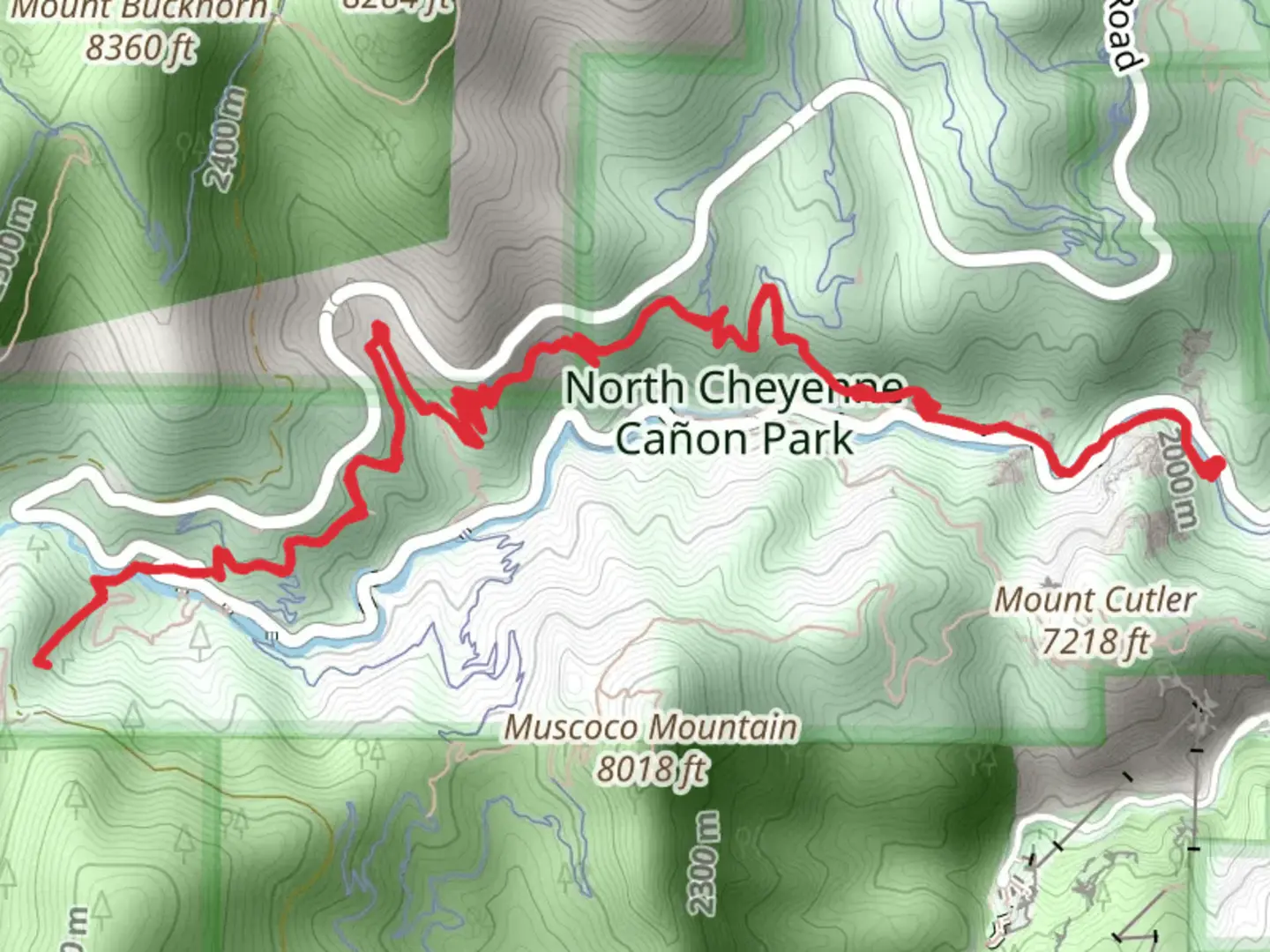 An image depicting the trail Columbine Trail and Silver Cascades Falls Trail and its surrounding area.