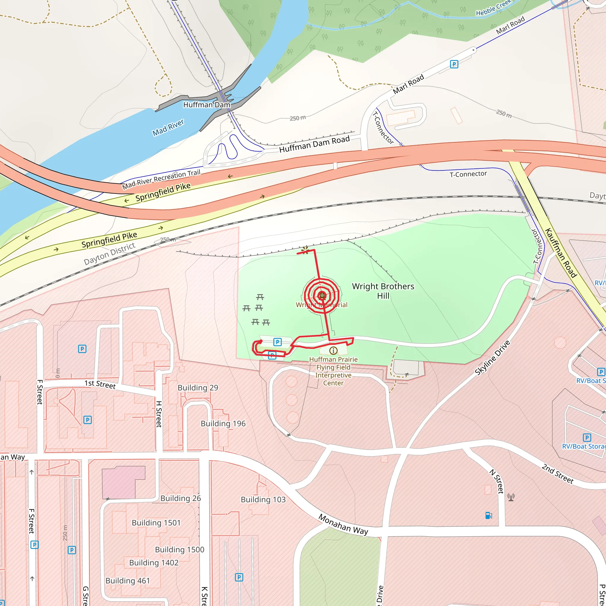 Wright Brothers Hill mobile static map