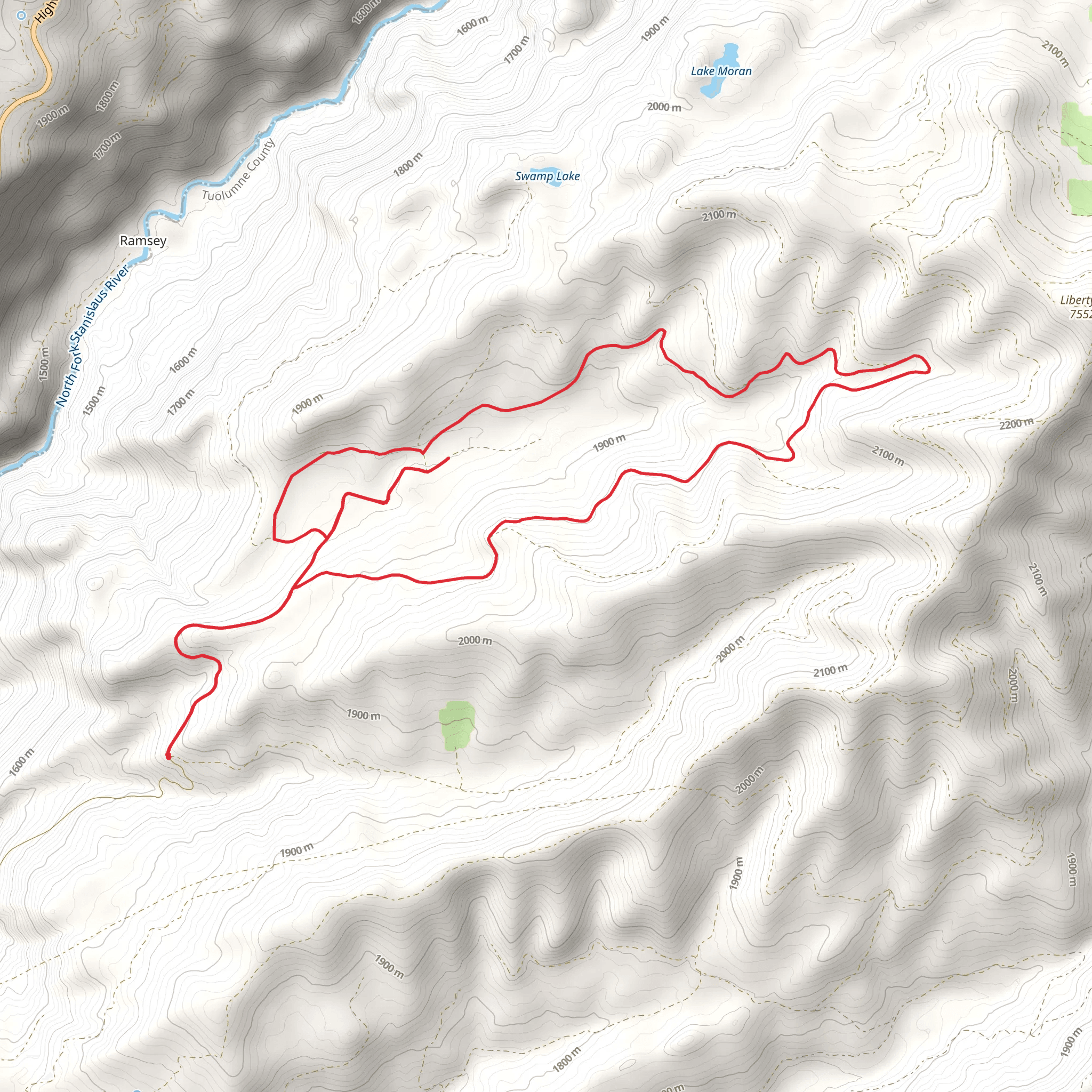 Big Rattlesnake Creek Loop mobile static map