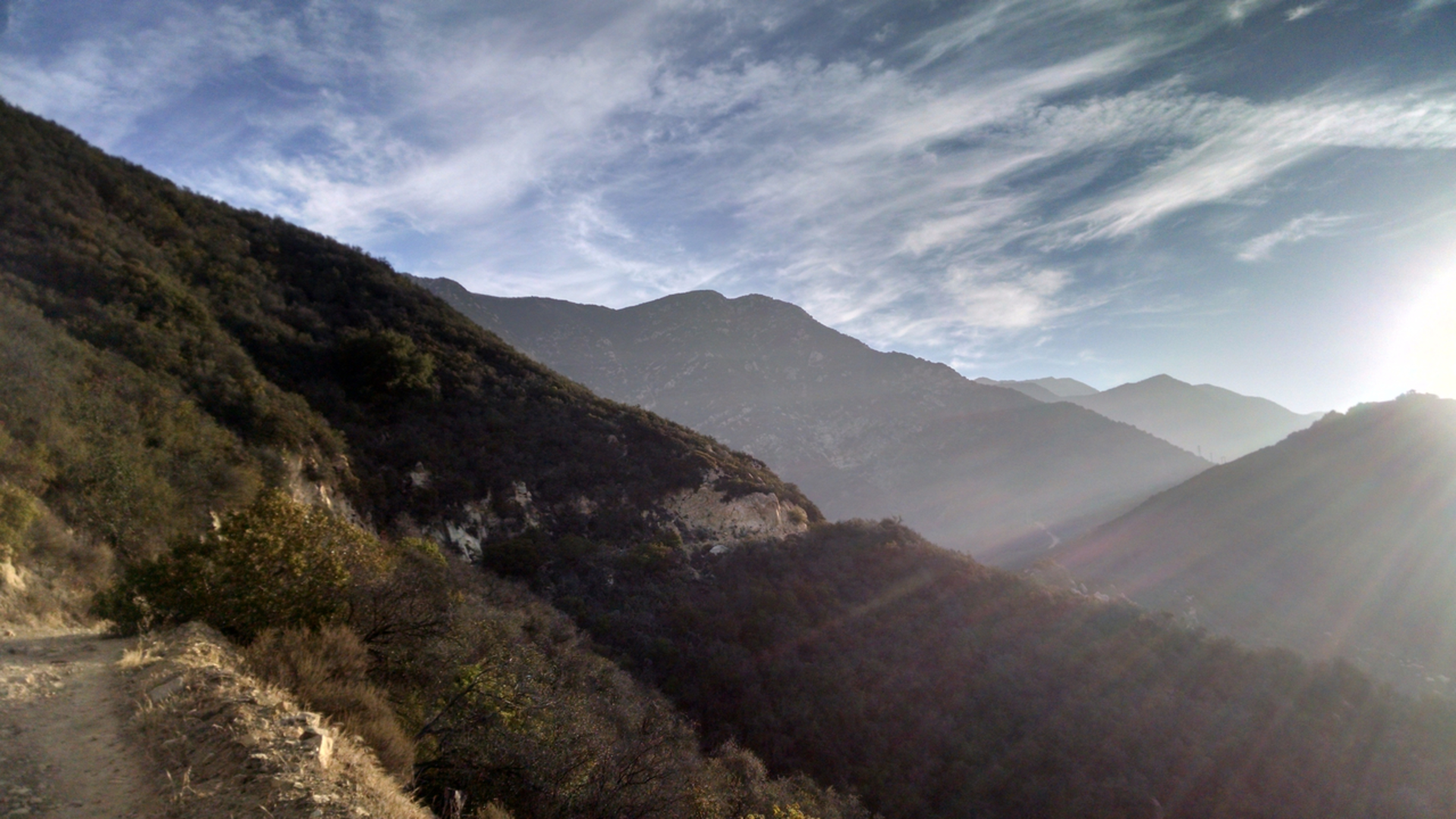 An image depicting the trail Romero Canyon Trail and its surrounding area.