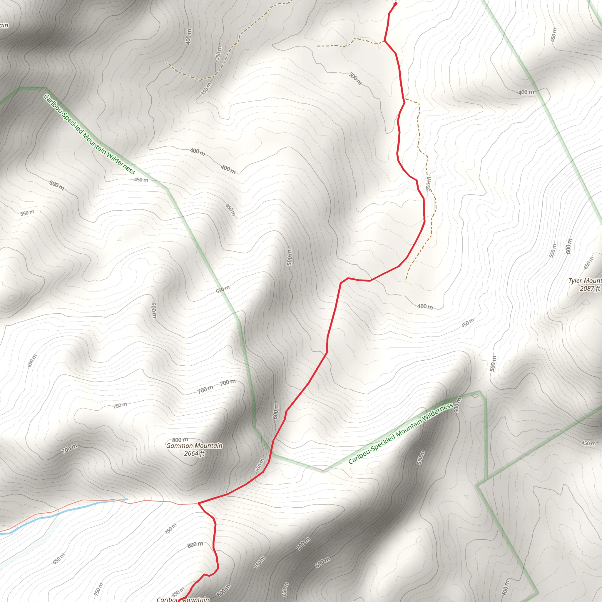 Caribou Mountain Trail mobile static map