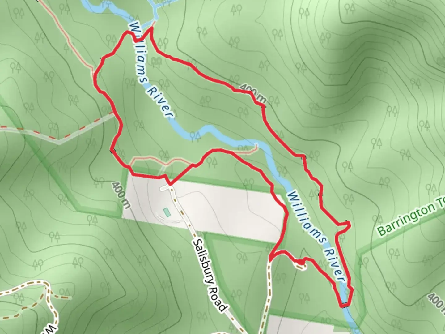 An image depicting the trail Blue Gum Loop Trail and its surrounding area.