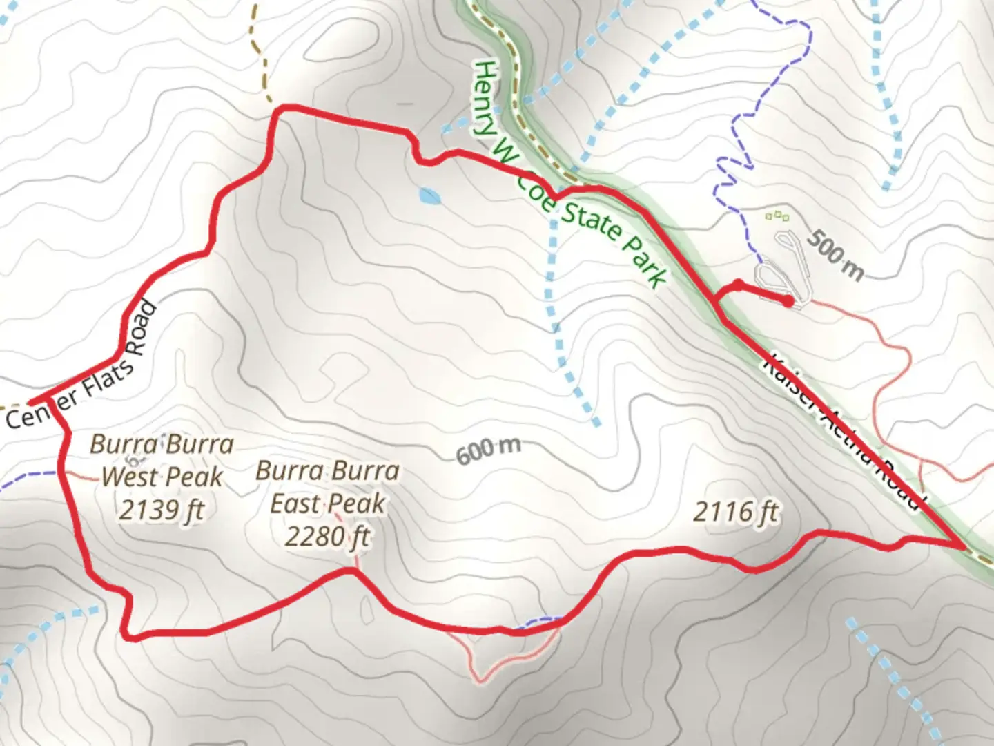 An image depicting the trail Burra-Burra and Hersman Pond Trail and its surrounding area.