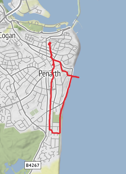 Hike from Penarth mobile static map