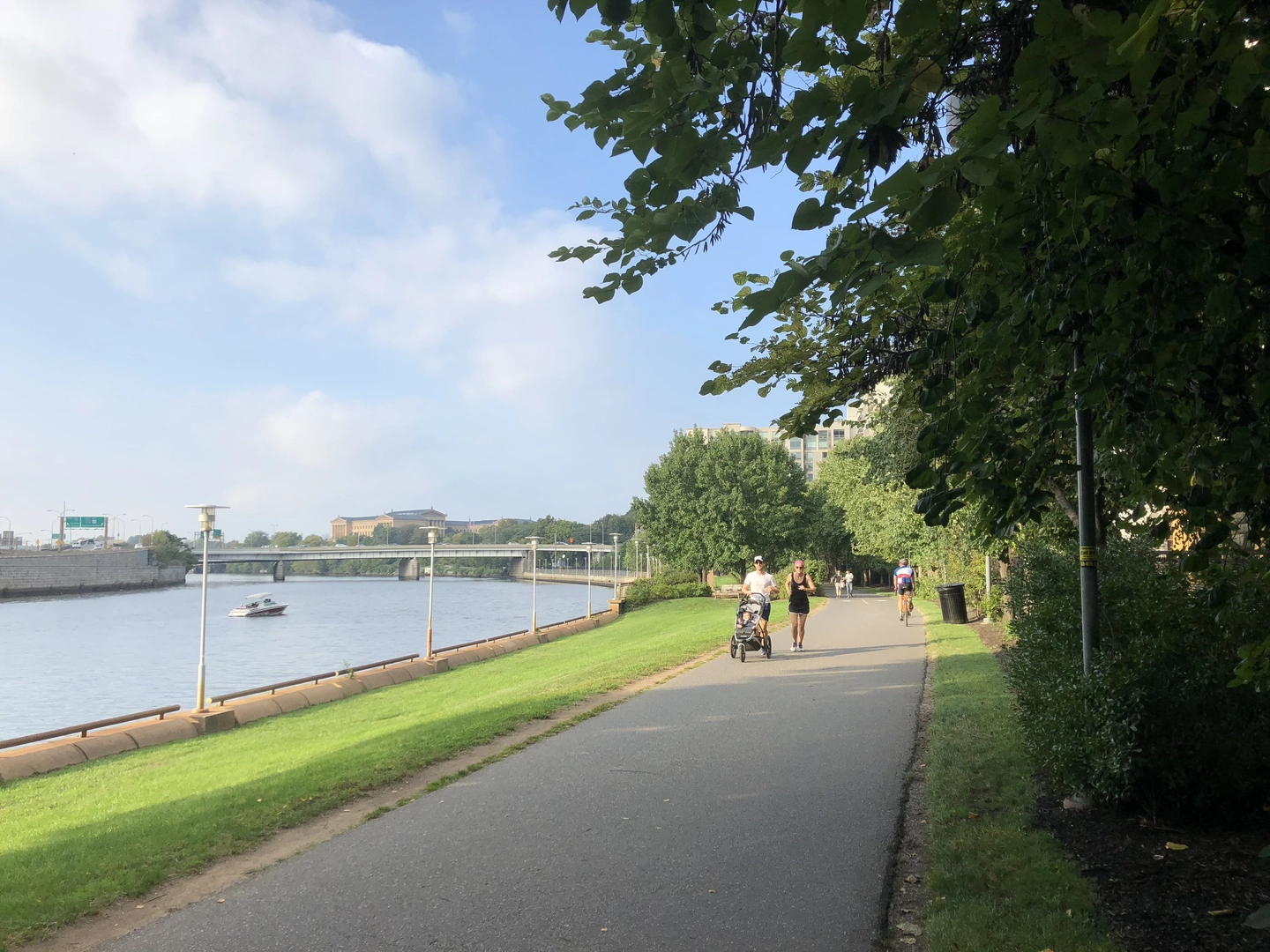 An image depicting the trail Schuylkill River from Gibraltar Road and its surrounding area.