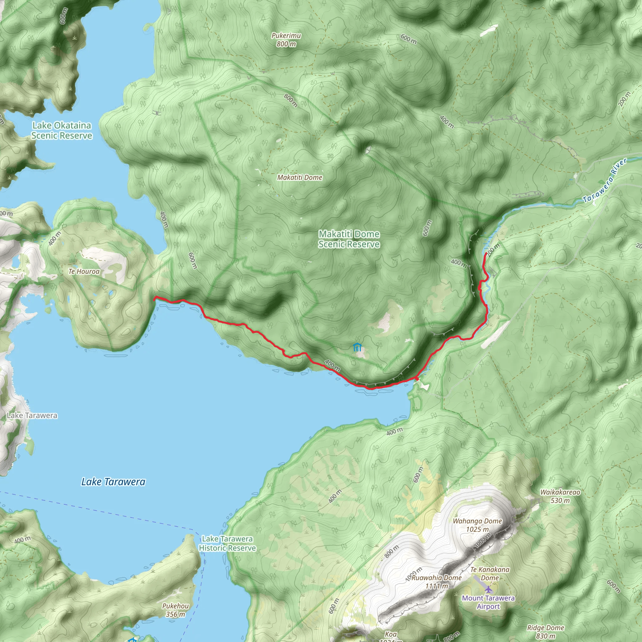 Northern Tarawera Track mobile static map