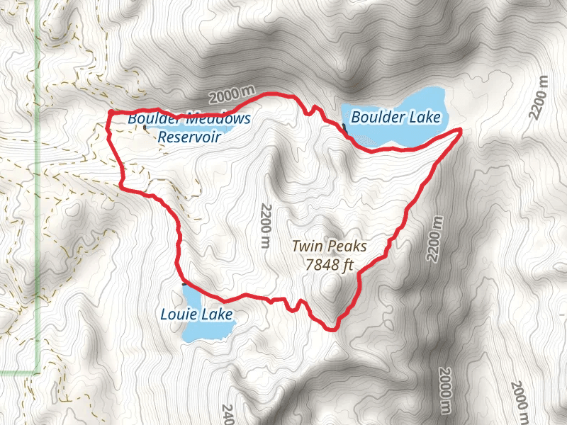Boulder Meadows Reservoir and Boulder Lake Loop