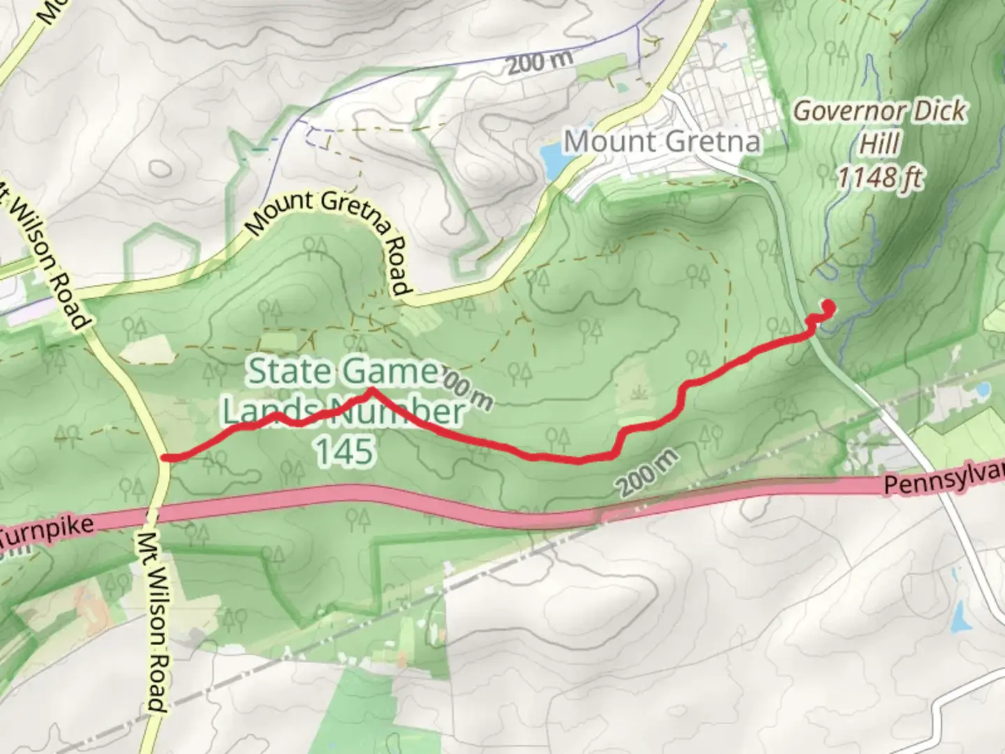 An image depicting the trail Clarence Schock Park to Mount Wilson Road Trail and its surrounding area.