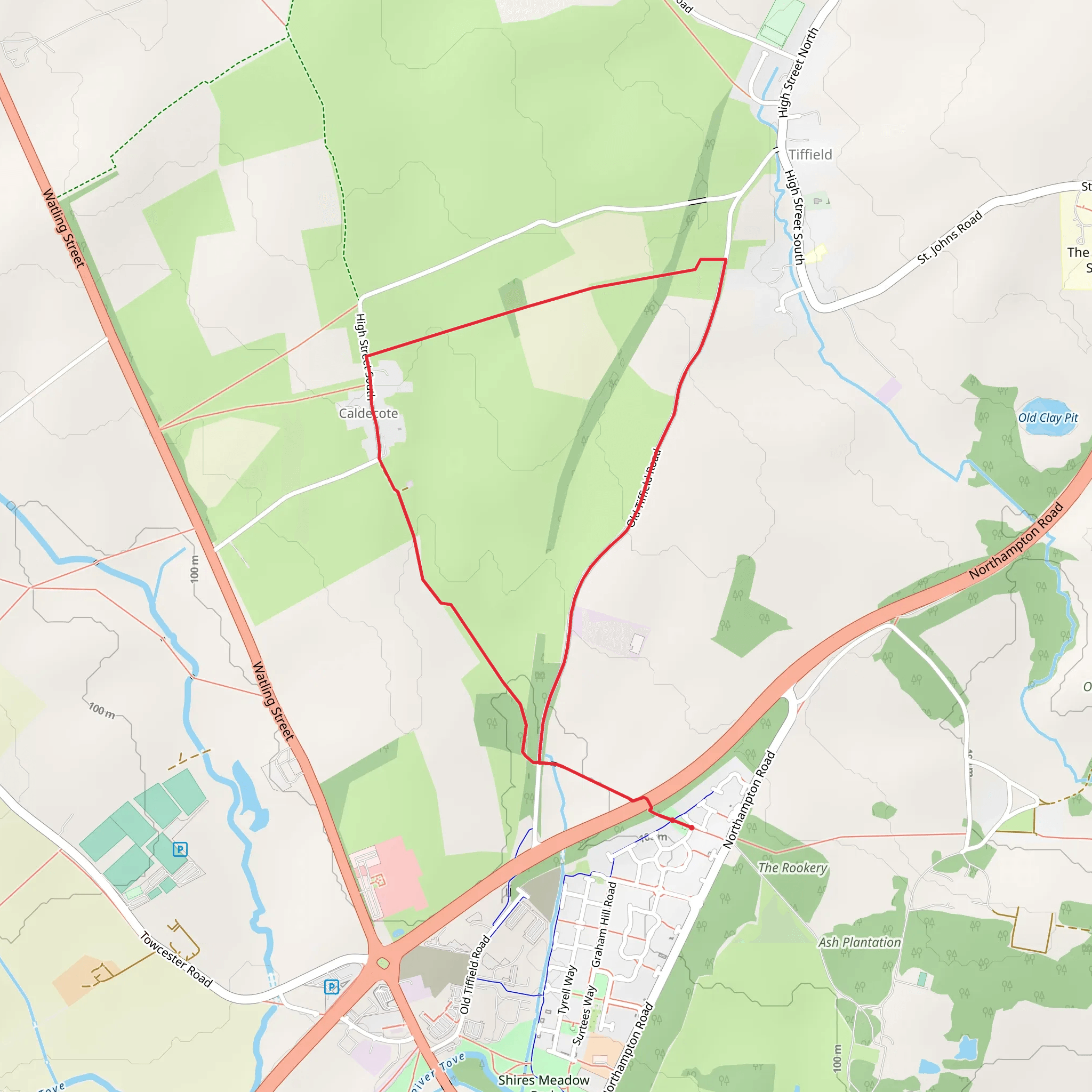 Tiffield Loop mobile static map