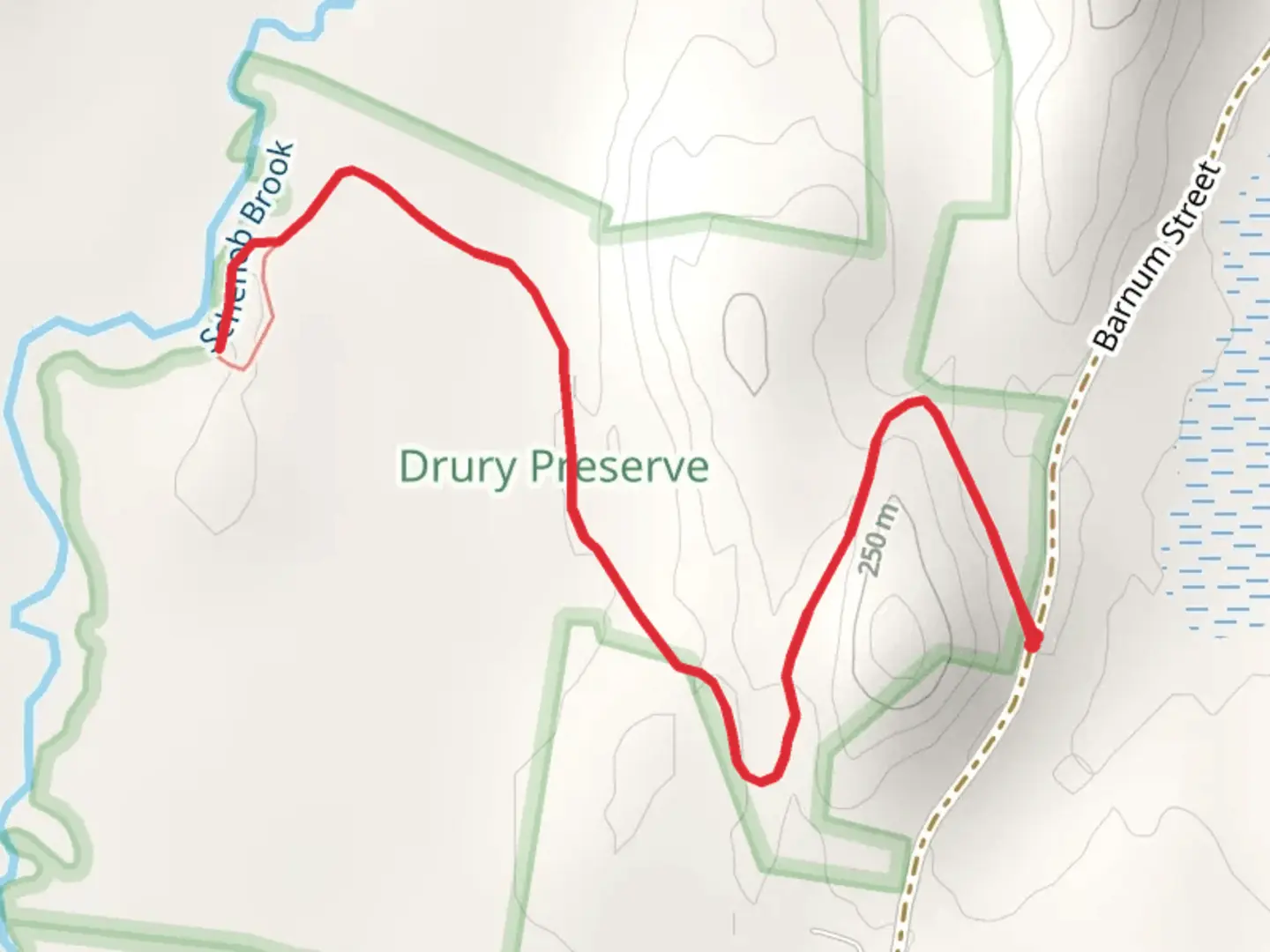 An image depicting the trail Drury Trail and its surrounding area.