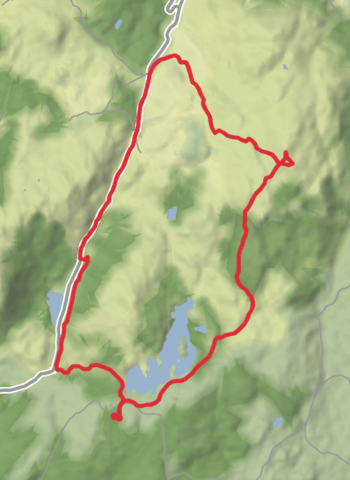 Tarn Howes to Black Fell/Crag loop #WR mobile static map