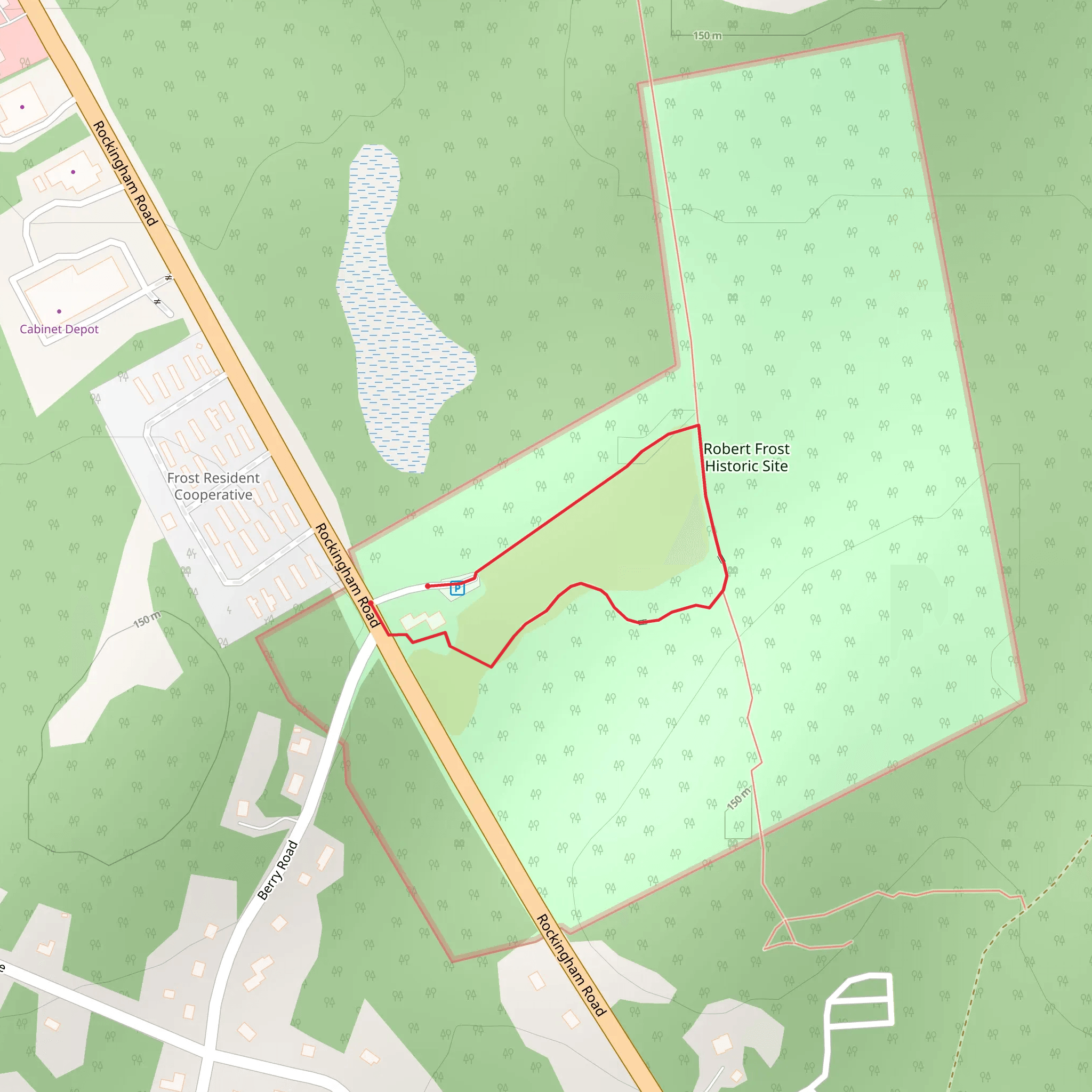 Robert Frost Historic Site Loop mobile static map