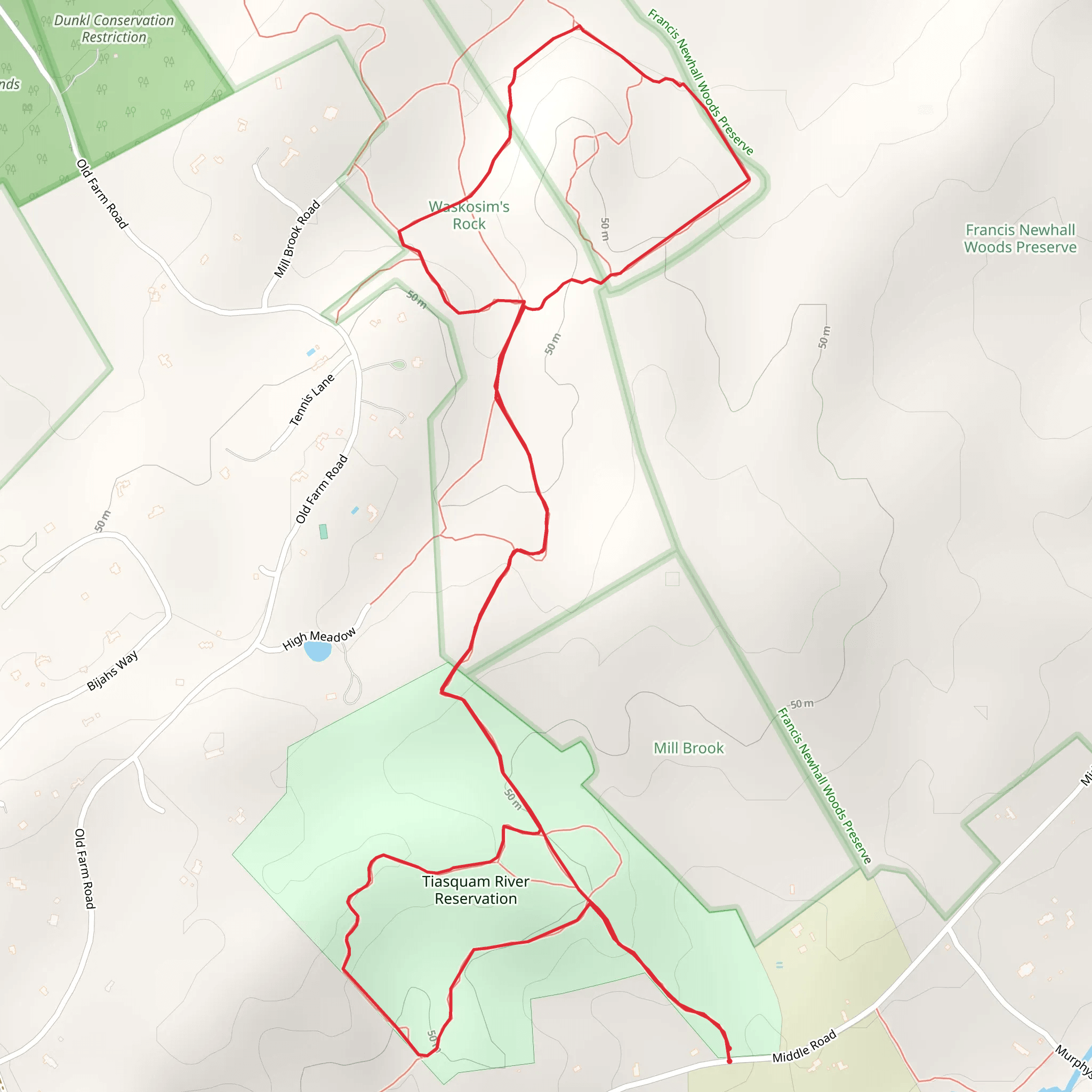 Tiasquam River Reservation mobile static map