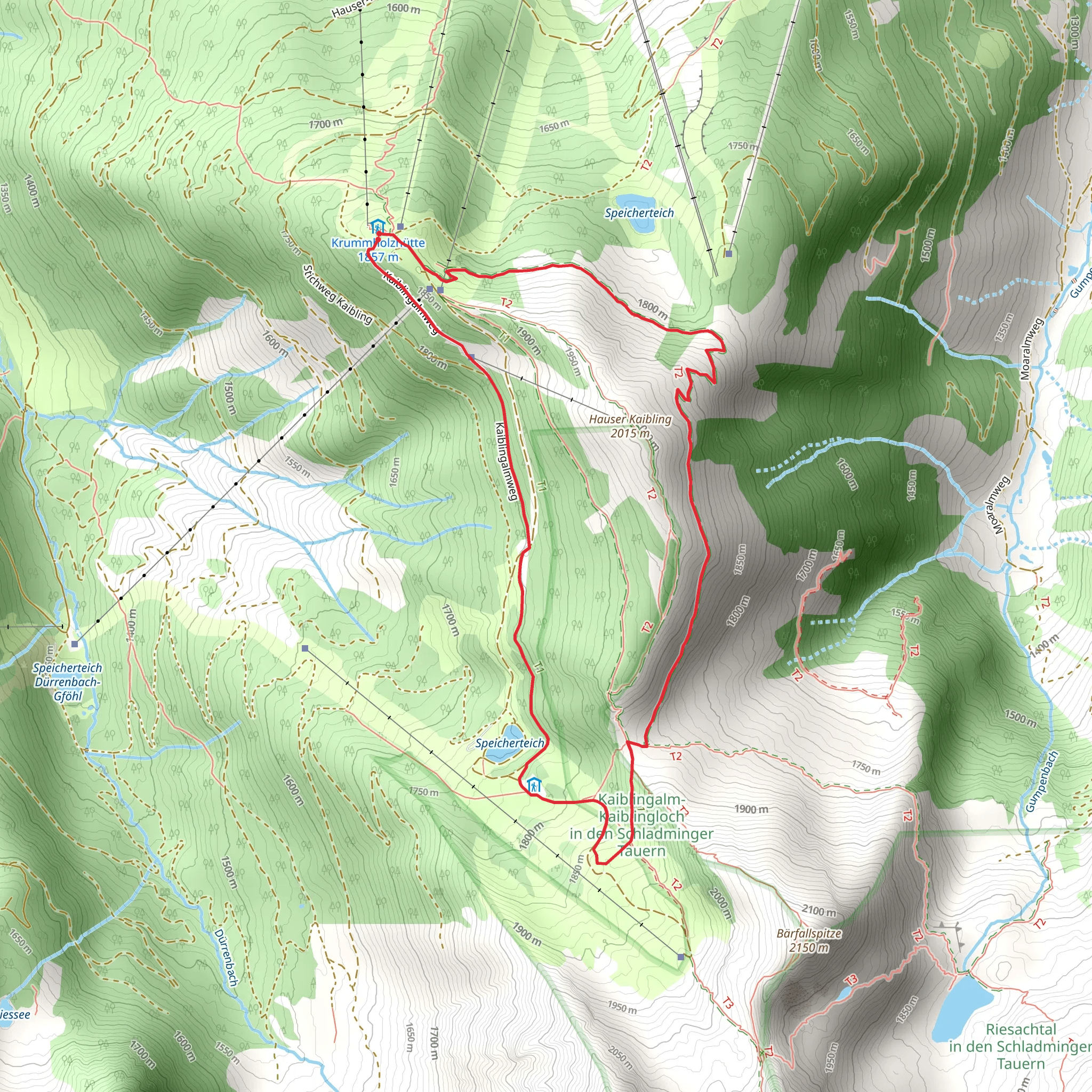 Hauser Kaibling Loop mobile static map